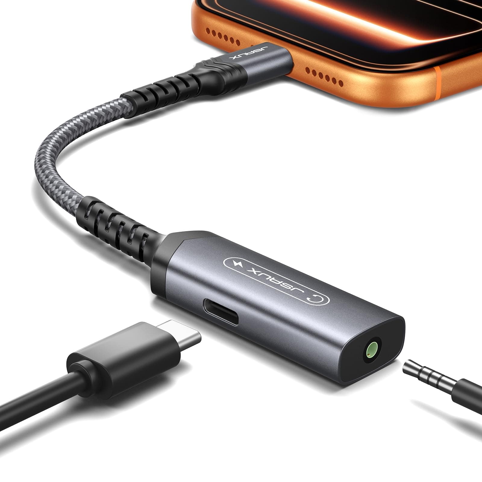 USB C to 3.5mm Headphone and Charger Adapter