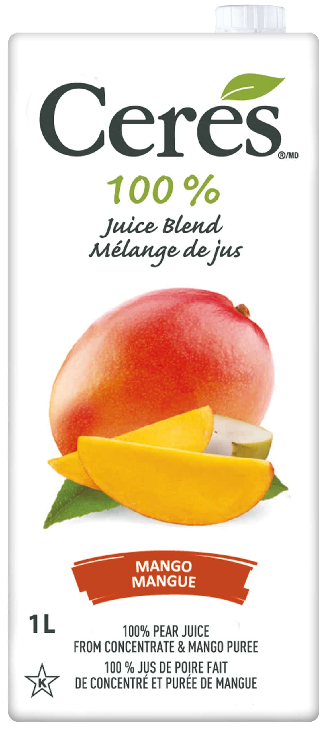 Ceres 100% All Natural Pure Fruit Juice Blend, Mango - Gluten Free, Rich in Vitamin C, No Added Sugar or Preservatives, Cholesterol Free - 33.8 FL OZ (Pack of 1)