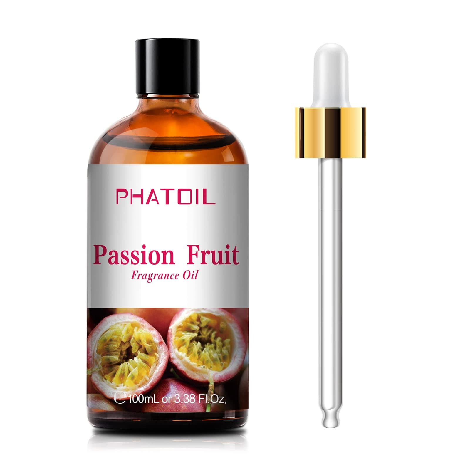 PHATOIL 3.38FL.OZ Passion Fruit Fragrance Oils for Aromatherapy, Essential Oils for Diffusers for Home, Perfect for Diffuser, Yoga, Skin Care, DIY Candle and Soap Making - 100ml