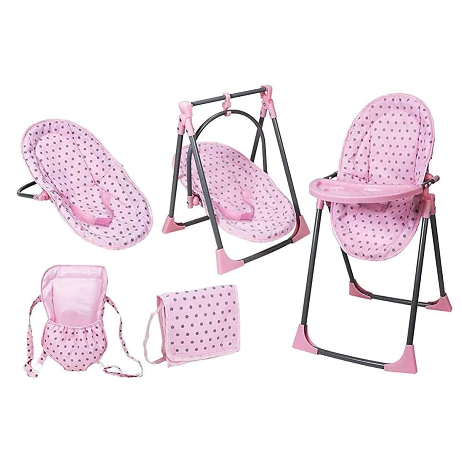 Baby Doll 6-in-1 Convertible Highchair Play Set