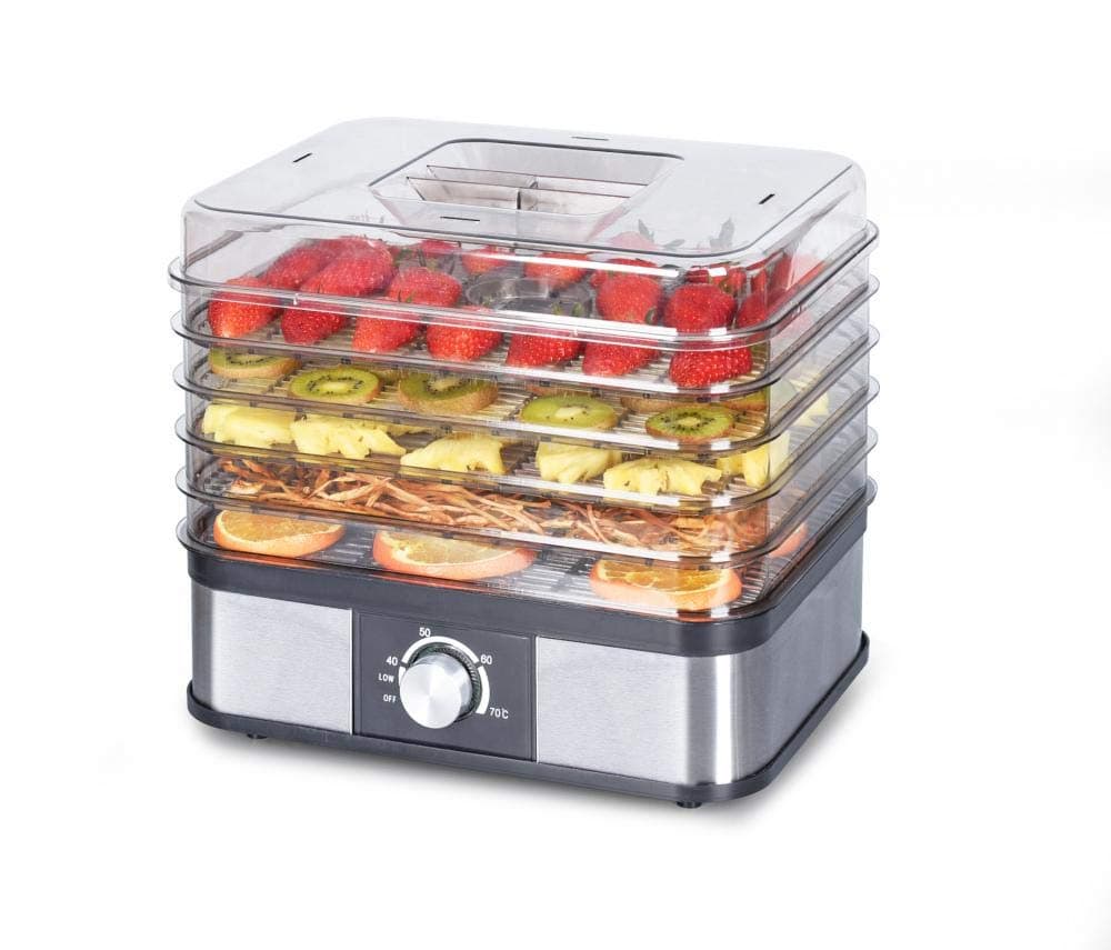 Laptronix 5 Tray Electric Food Dehydrator Fruit Dryer Meat Vegetables Beef Preserver Machine Beaf Jerk [Energy Class A+]