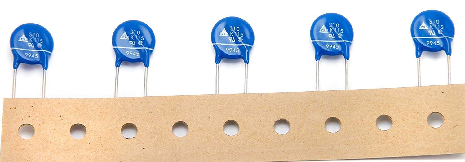 Epcos 10mm MOV S10K115G5 115V AC (115 vRMS) / 150vdc 2.5kA 18J Metal Oxide Varistor (10 Pieces)