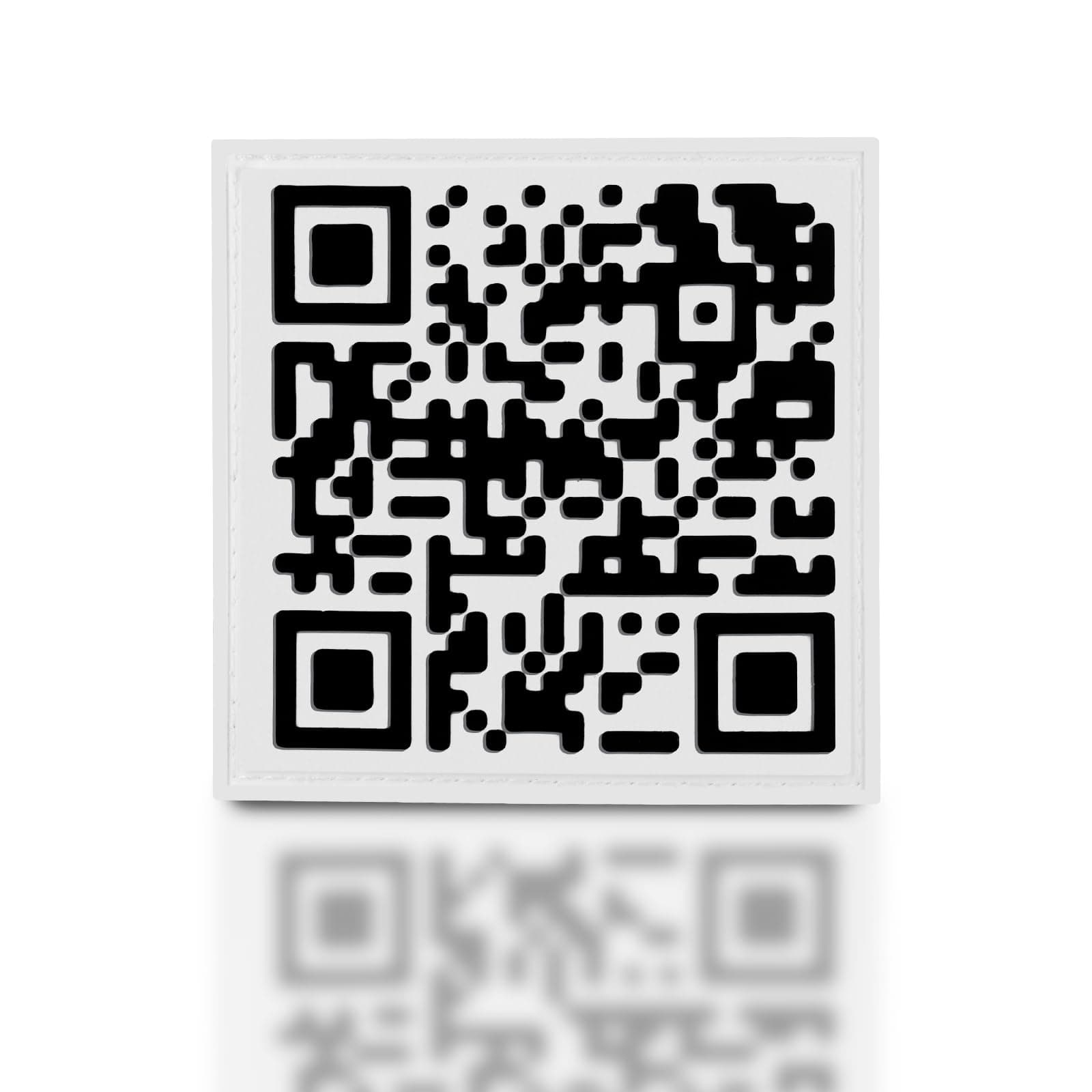 Rick Roll PVC Patch Moral Patch, QR Code Patch Tactical Military Morale Hook and Loop Patch, Tactical Patch Gear for Backpack, Bag, Coat, Jacket, Dog Harness, Vest, Hat and Helmet, Funny 3D Patch