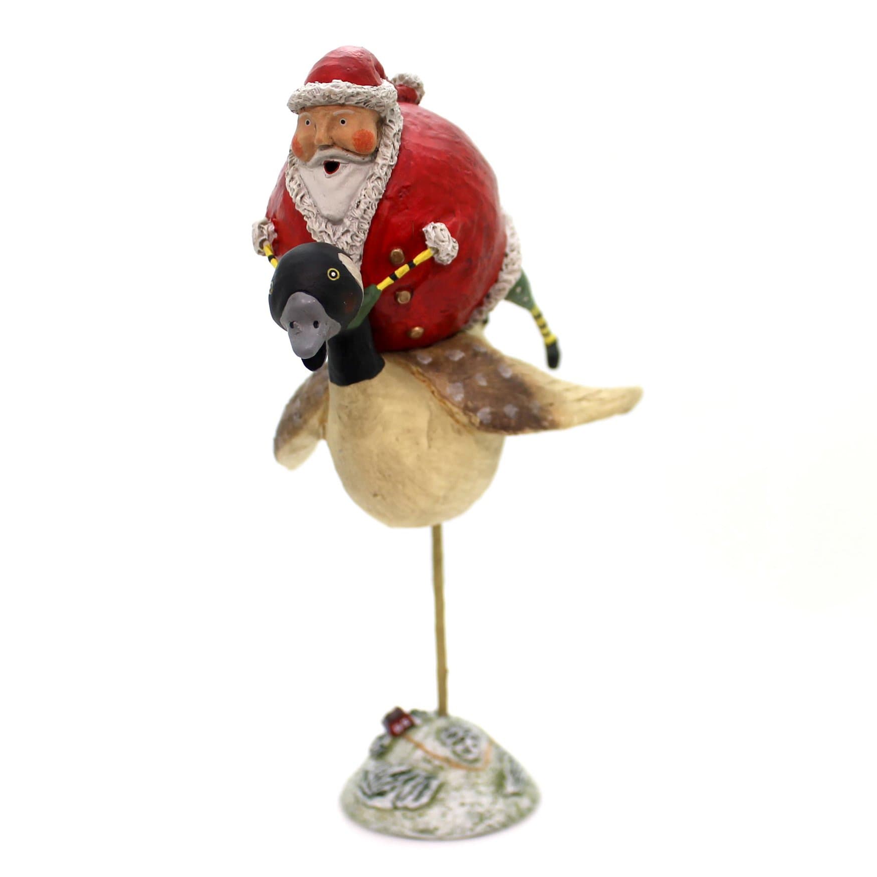 Lori Mitchell SANTA'S GOOSE CHASE Polyresin Holiday Whimsical 11037