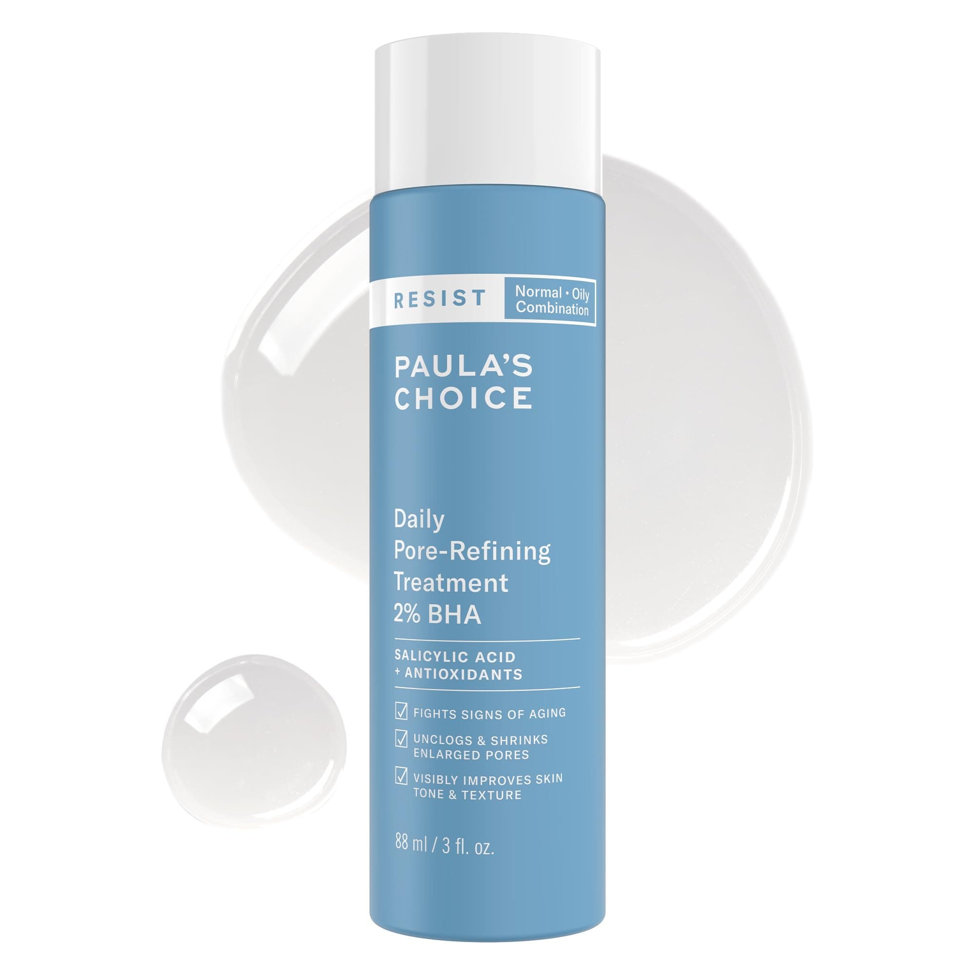 Resist Daily Pore-Refining Treatment with 2% BHA Exfoliant for Large Pores and Combination Skin - 3 oz