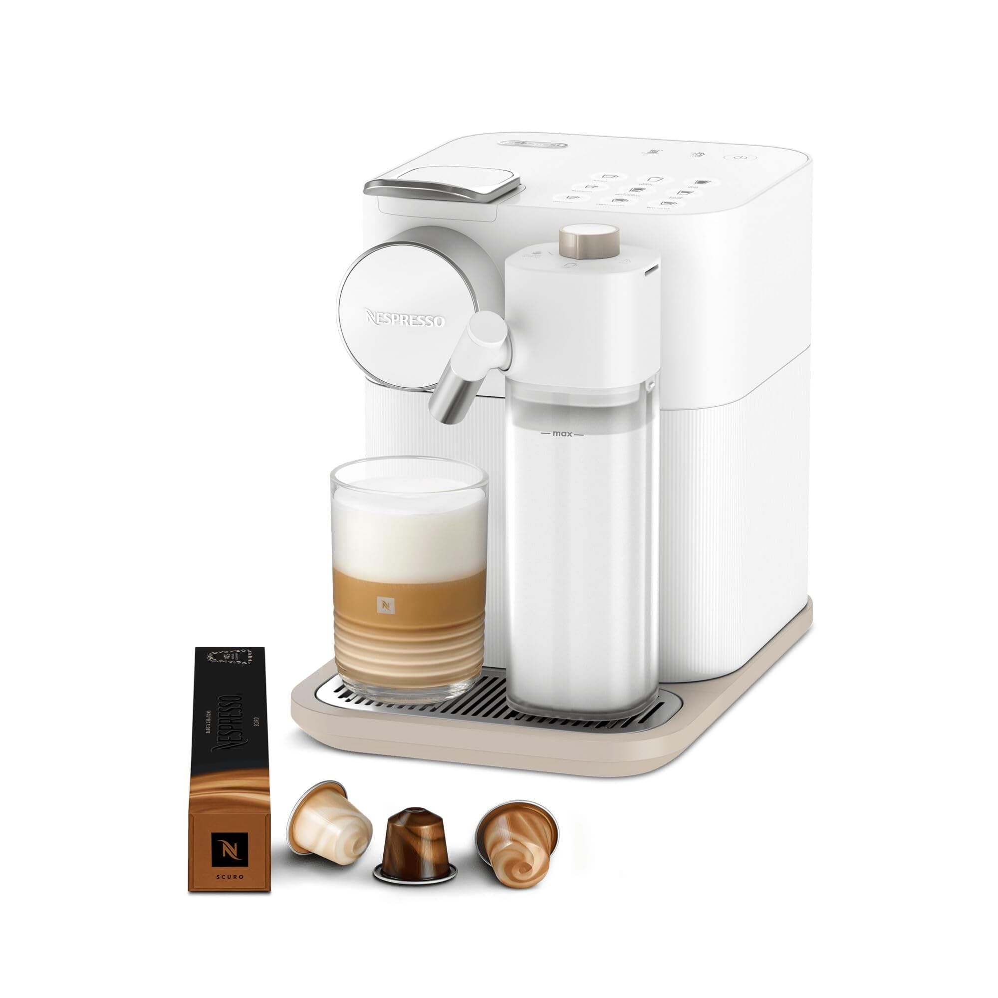 Nespresso Gran Lattissima EN650.W , Single Serve Capsule Coffee Machine, Automatic frothed milk, Cappuccino and Latte, 1.3 liters, White