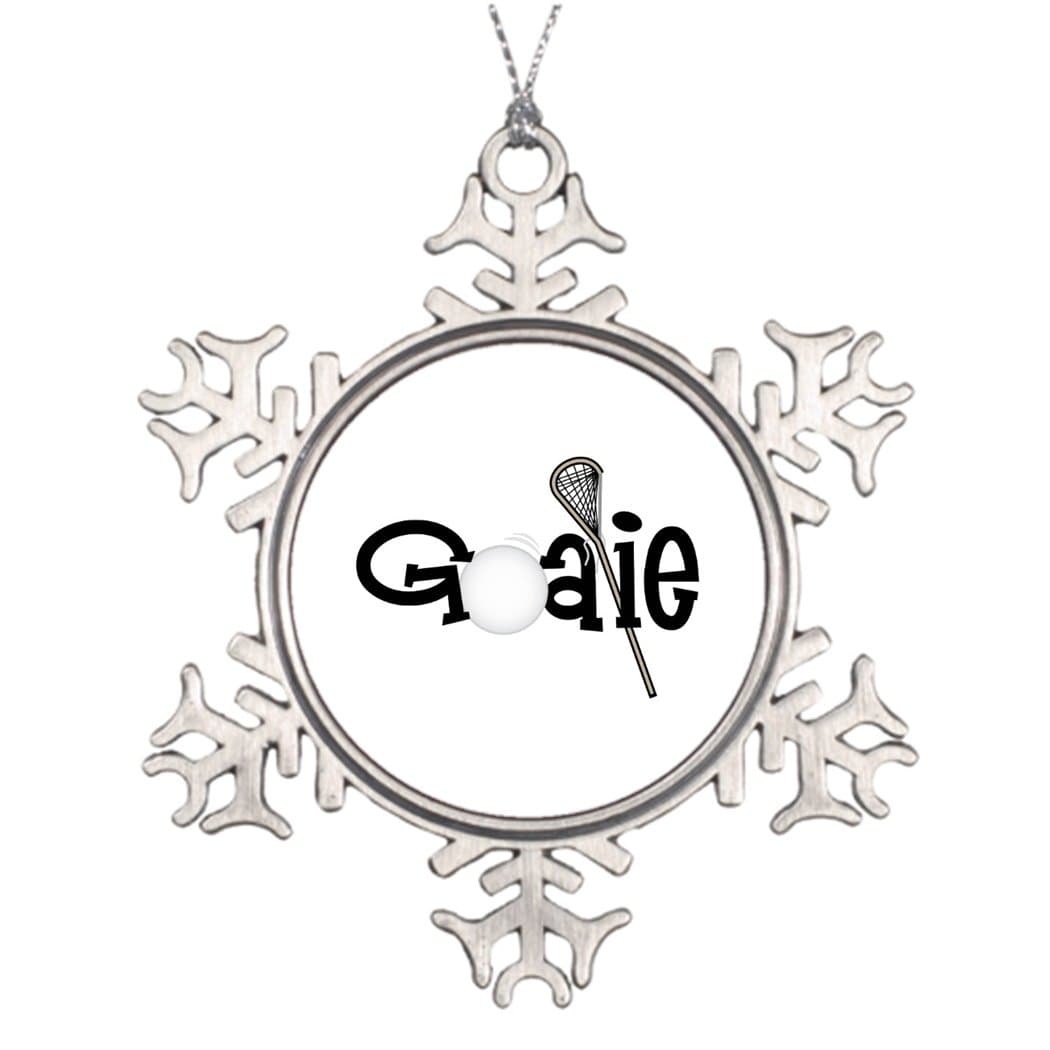 finrie tone Large Christmas Tree Snowflake Ornaments Lacrosse Goalie Classic Christmas Tree Decorations