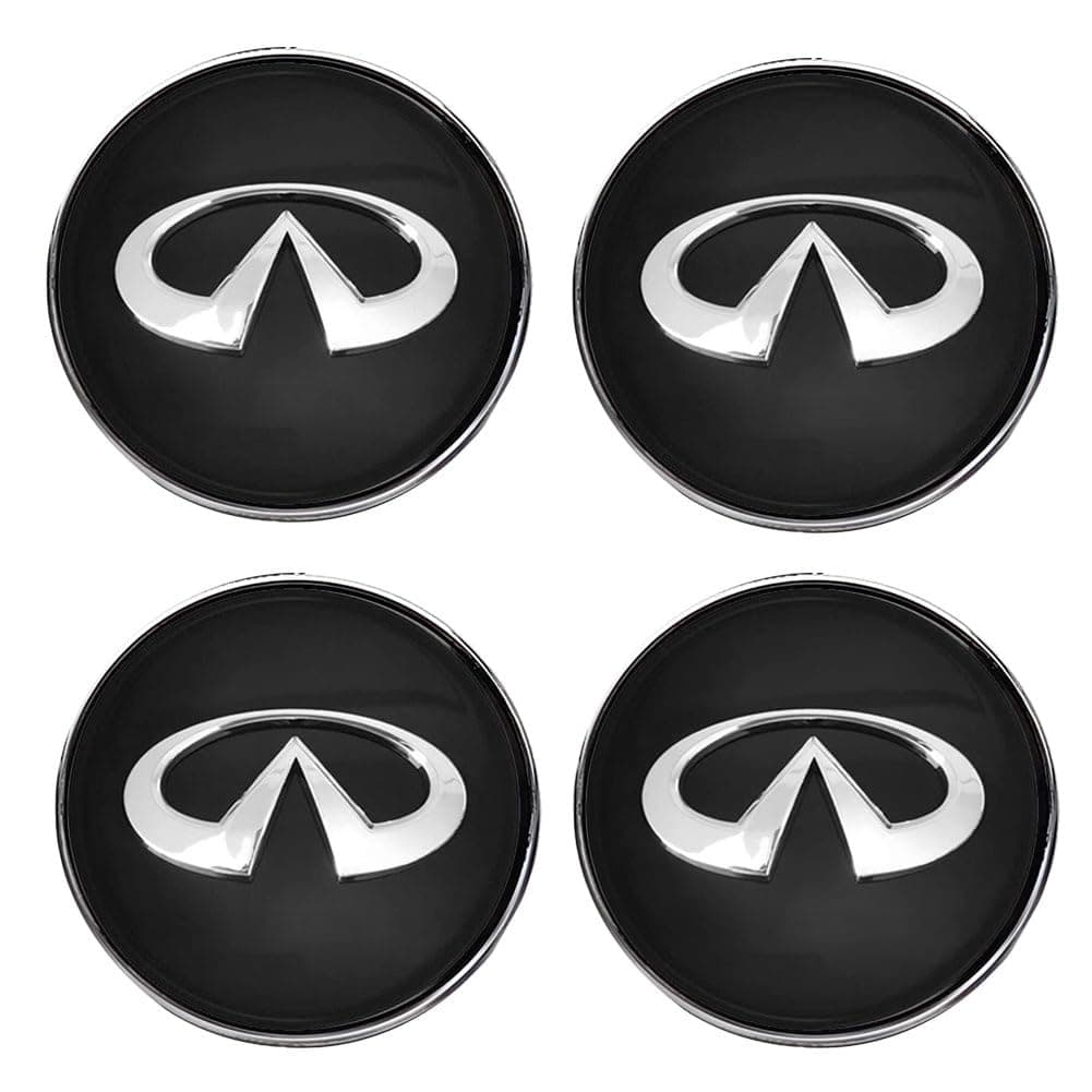 4PCS Wheel Center Caps for Infiniti QX50 Q50 Q70 Q70L Q60 QX30 QX60 QX80, 62mm/2.45" Car Wheel Hub Caps ABS Rim Center Hub Cover (Black)