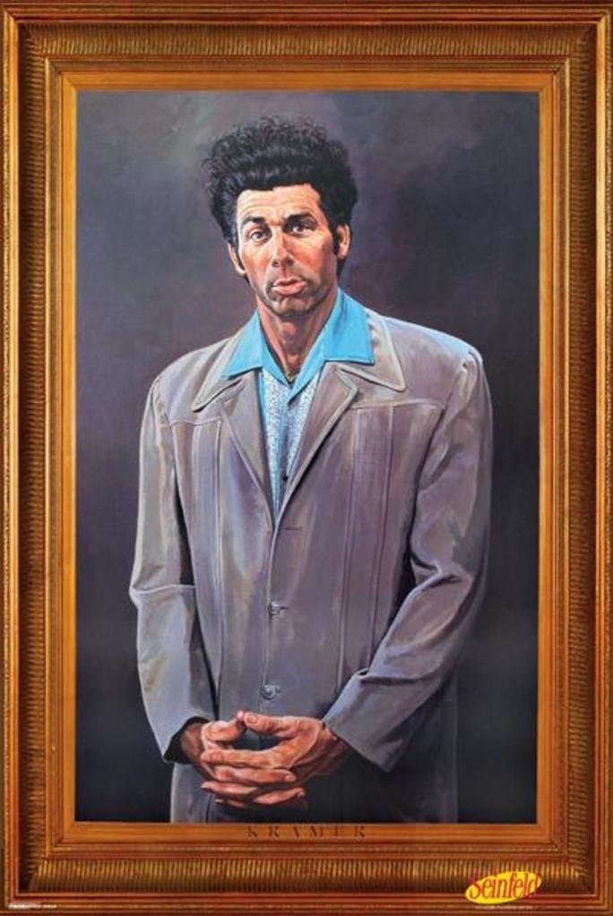 Poster Revolution The Kramer Portrait Seinfeld Faux Frame TV Cool Wall Decor Art Print 24x36