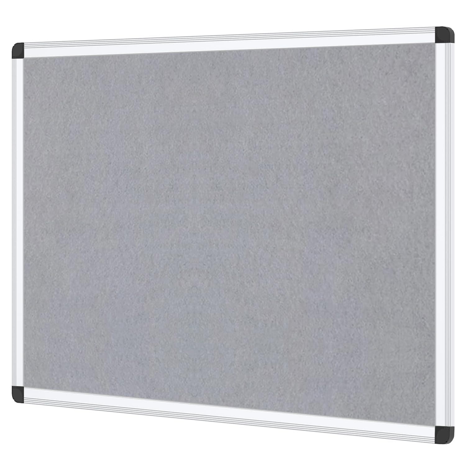 Notice Board Felt Gray, 48 X 36 Inches, Silver Aluminium Frame