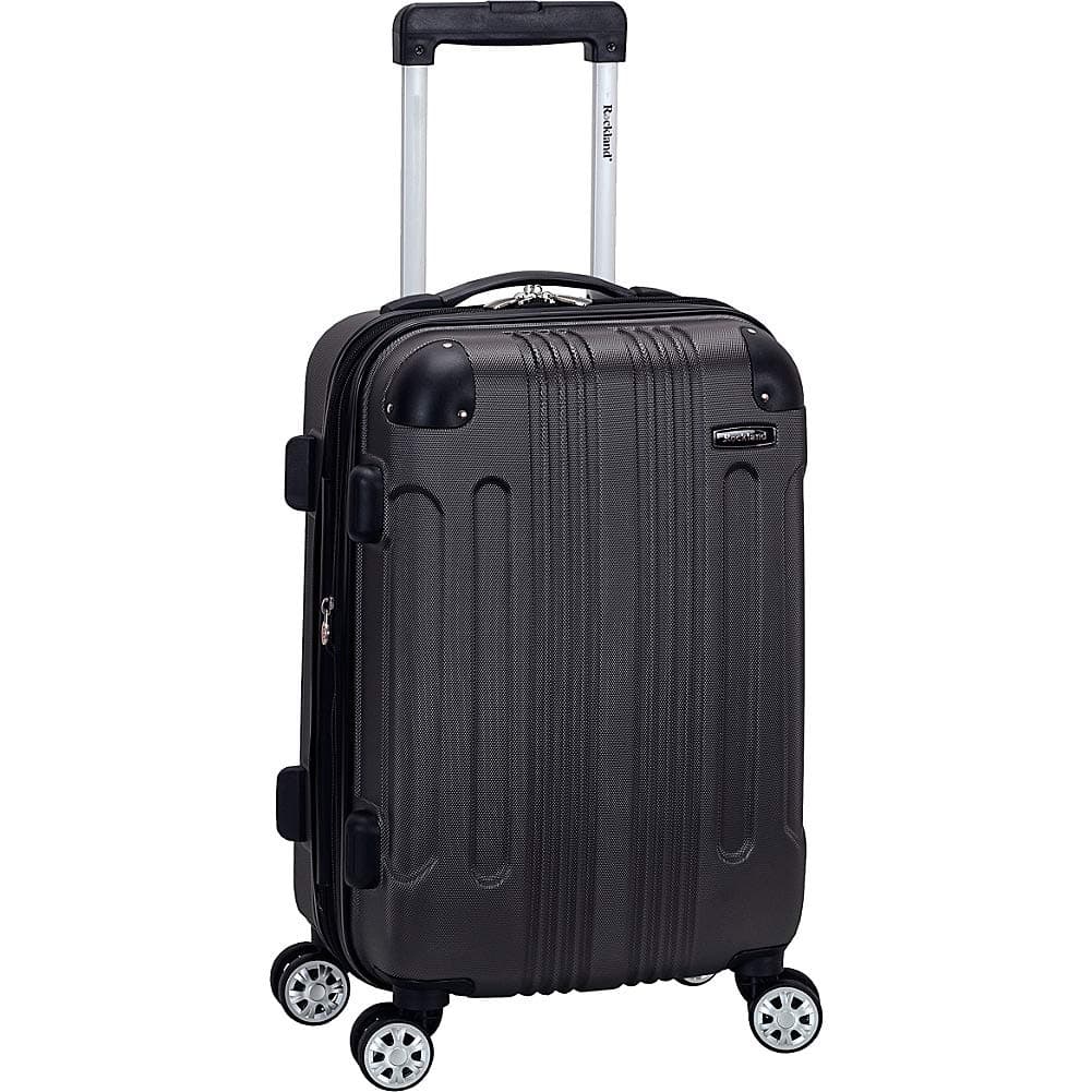 RocklandLondon Hardside Spinner Wheel Luggage, Gray, Carry-On 20-Inch, London Hard Case with Swivel Wheel