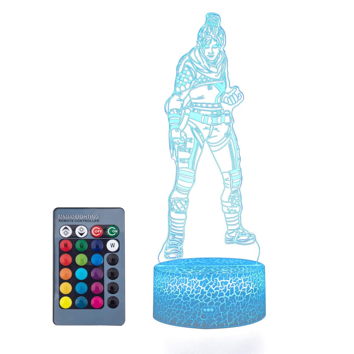 Koyya 3D Night Light Toys Gifts for Kids Changeable LED Table Lamp 3D Illusion Light Touch Switch Remote Control- USB Power/7 Colors Light Decorative Bedside Table Lamp……