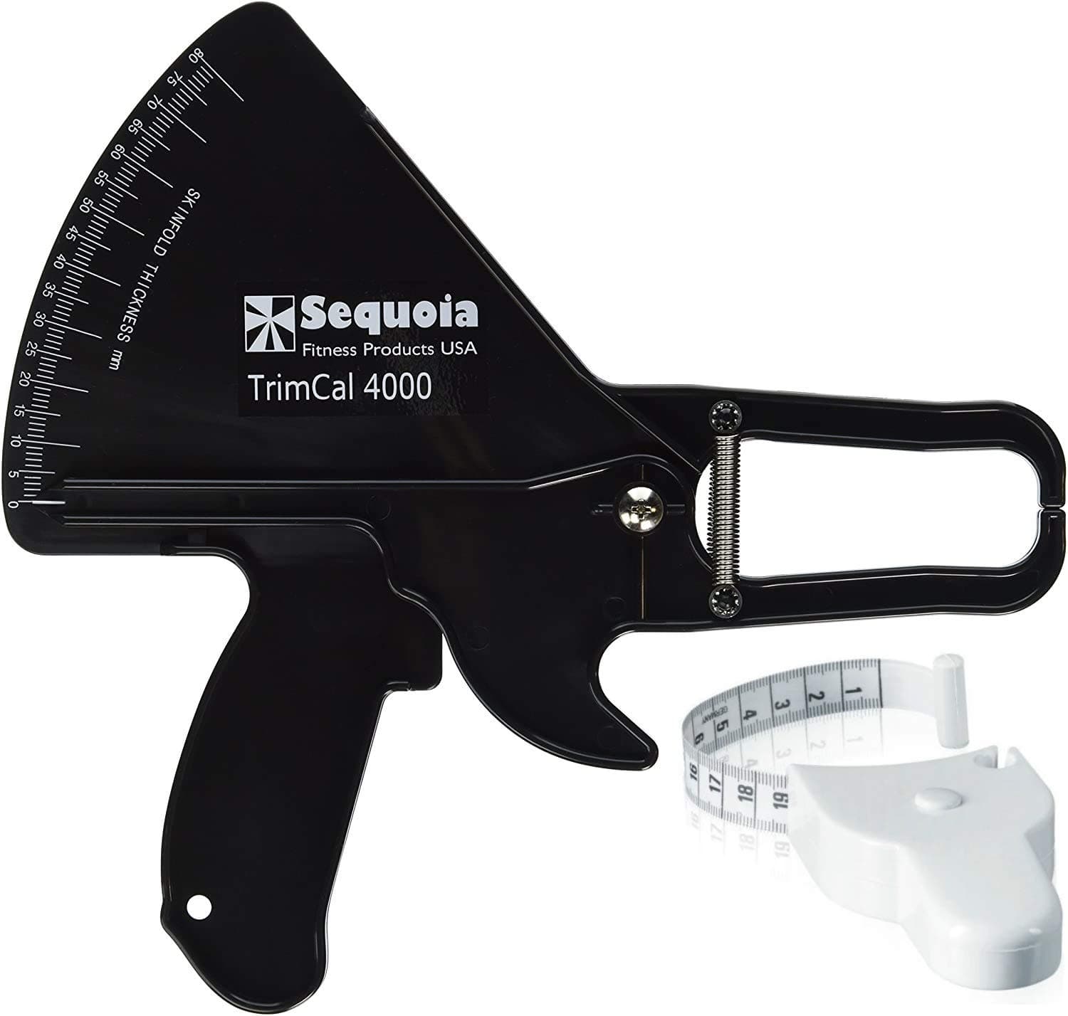 Sequoia Trimcal Dual Spring Fat Caliper and Body Measure Tape Kit (Black) with Fat % Chart