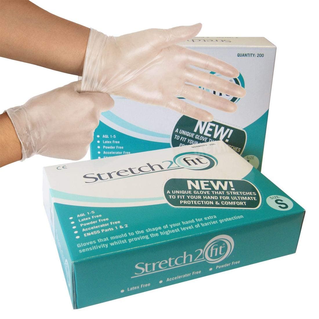 Stretch 2 Fit Hypoallergenic gloves (200) Small
