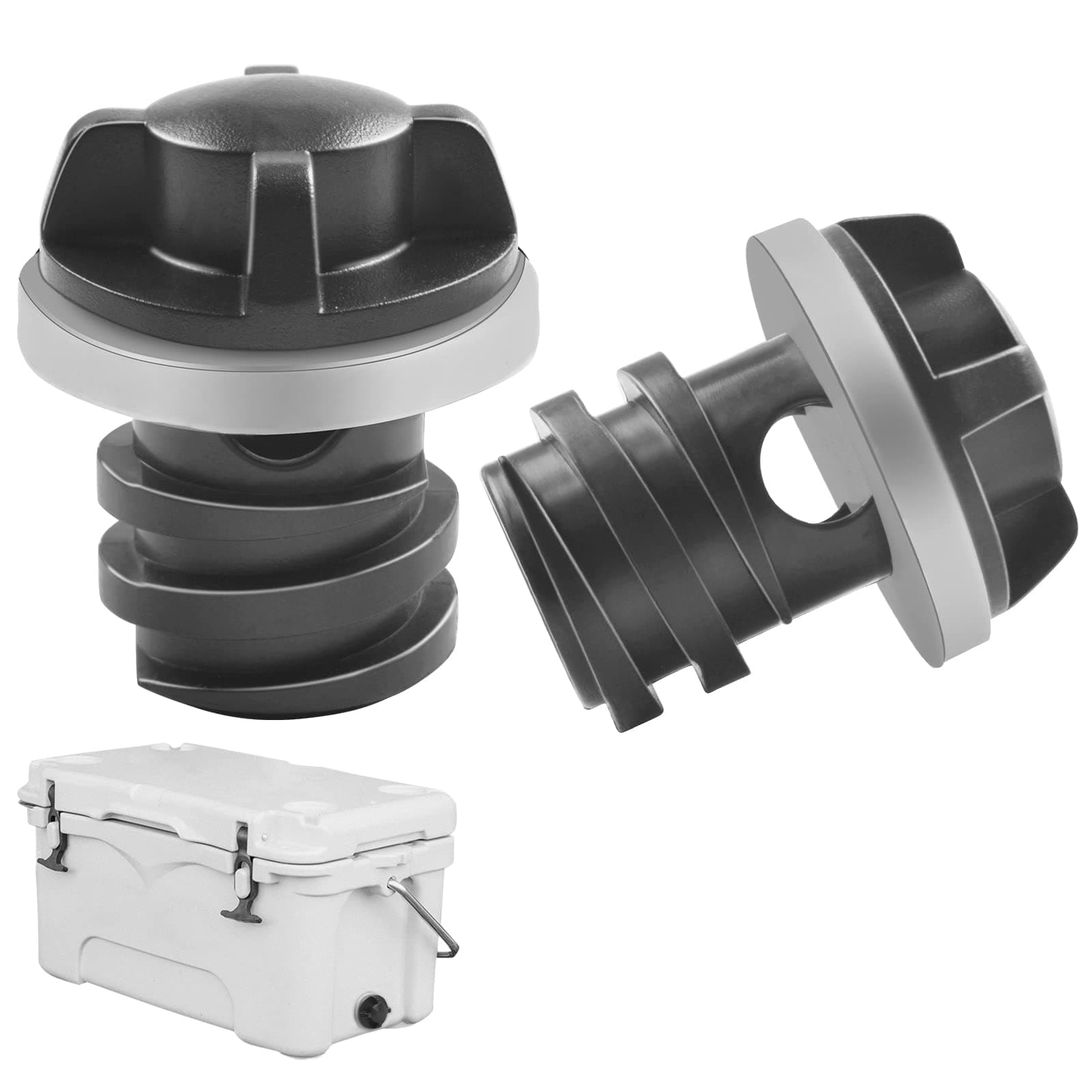 Broadsheet 2 Pcs Cooler Plug Replacement for Yeti, Drain Plug for Yeti Cooler Drain Plugs Replacement Compatible with Yeti's Line of Roadie, Tundra, and Tank Coolers Fit ORCA Coolers