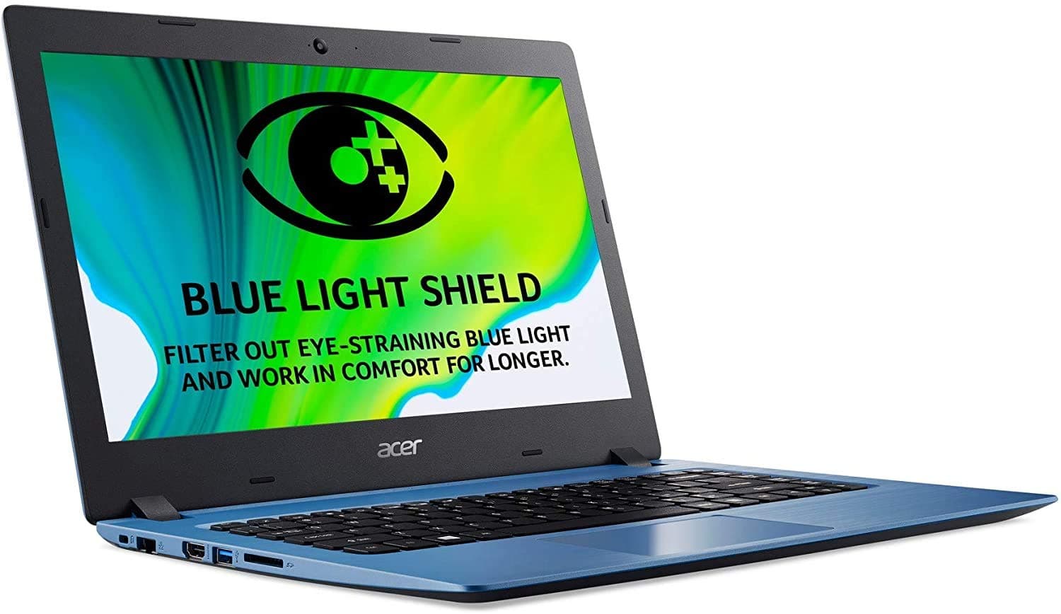 Acer Aspire 1 A114-32 14 inch Laptop (Intel Celeron N4020, 4GB RAM, 64GB eMMC, Full HD Display, Windows 10 in S Mode, Office 365 Personal, Blue)