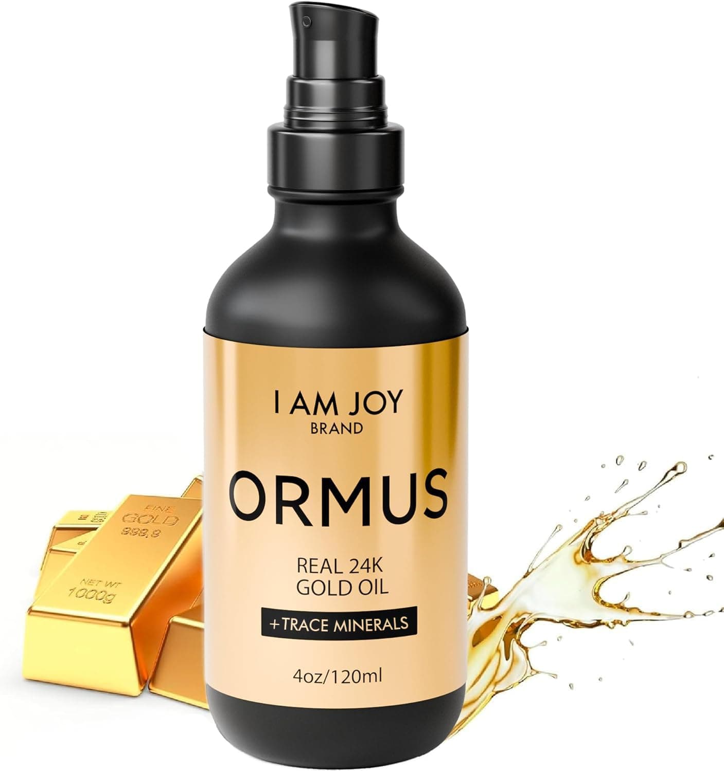 I Am Joy Co. Ormus Gold Oil Monoatomic | Supports Deeper Thought, Intuitive Awareness & Dream Clarity | Rich with Minerals, Platinum, Iridium | Non-Chemical Extraction | 4oz