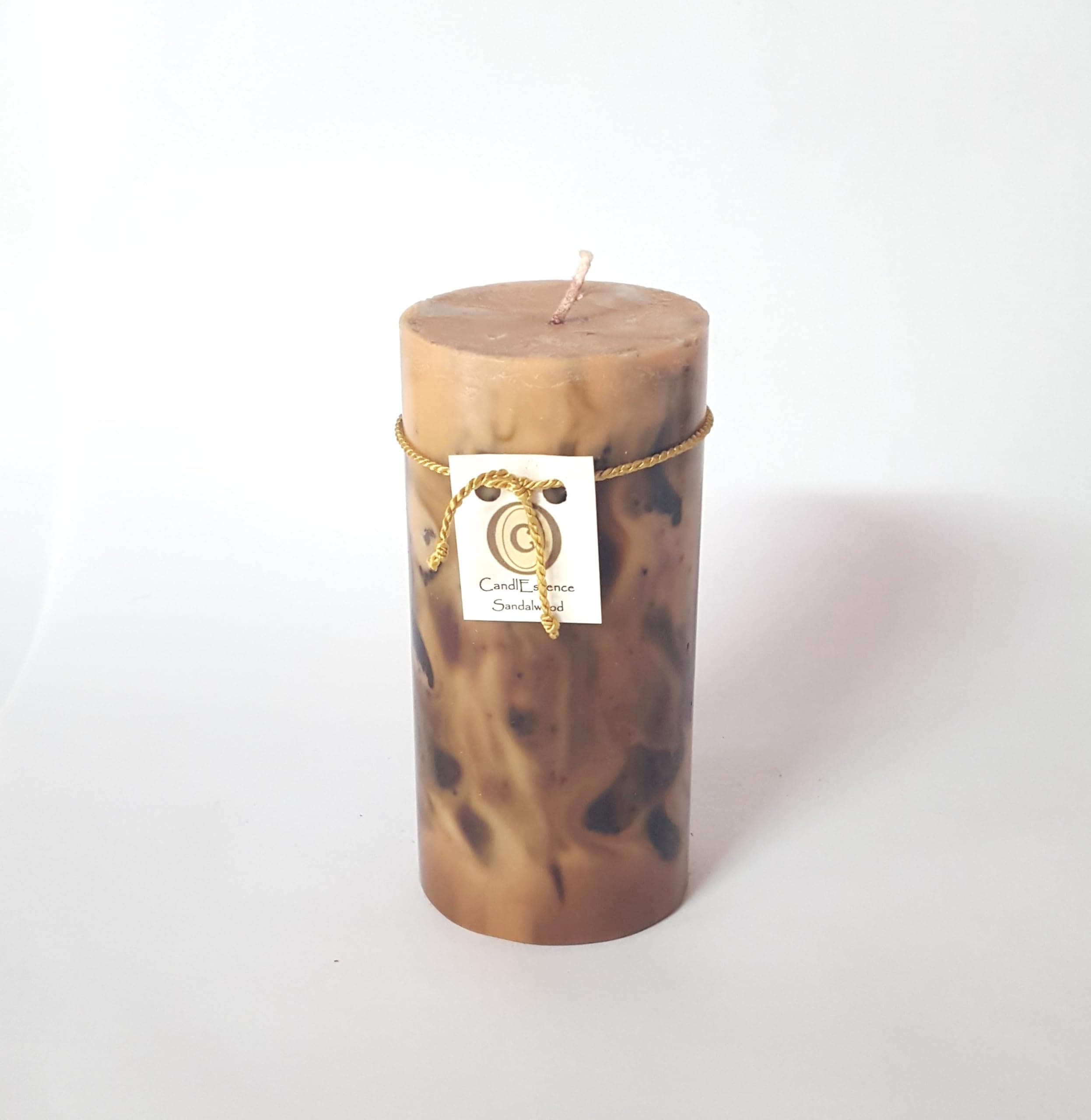 Handmade Long Burning Sandalwood Pillar Candles (Medium)