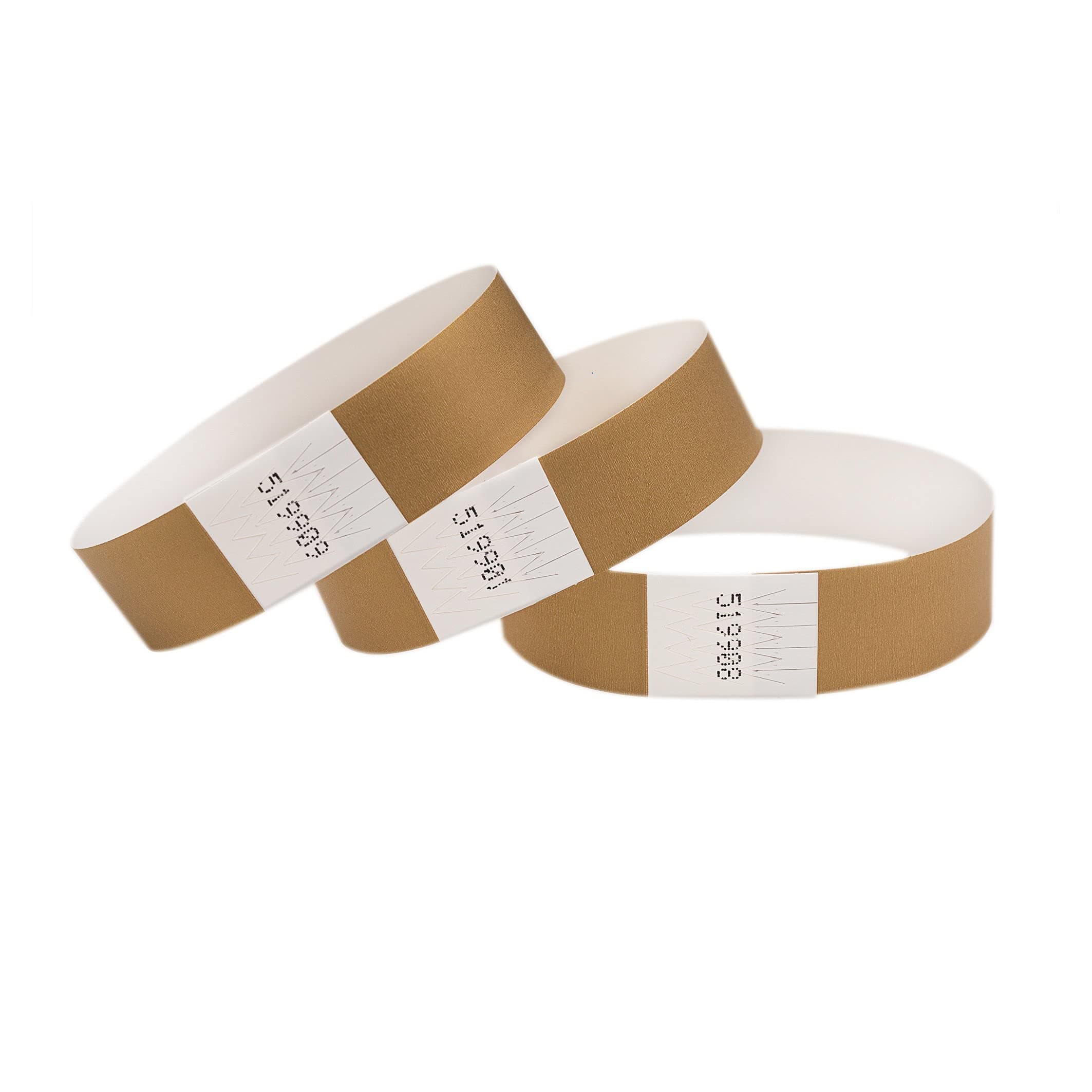 CintaBands Premium Wristbands For Events by Cintapunto, Pack of 1000, Tyvek Wristbands, Paper Wristbands, Gold