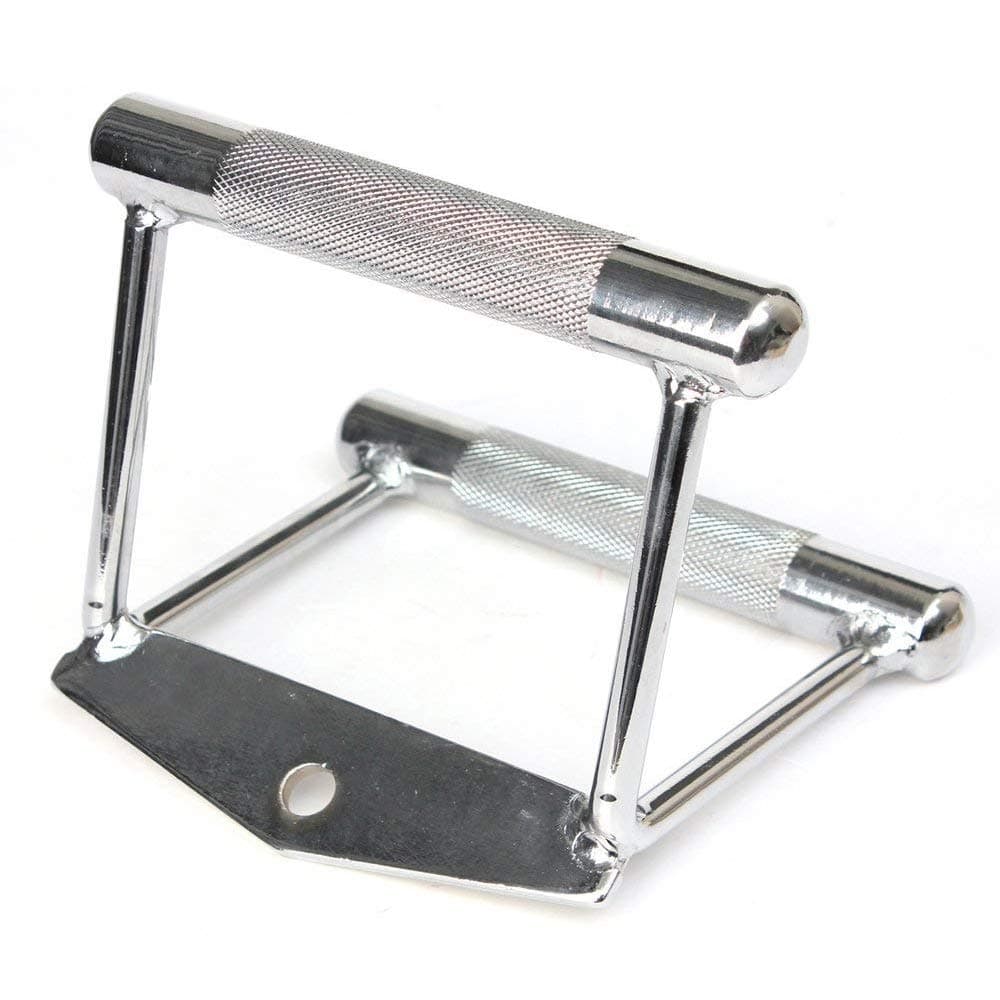 FITNESS MANIAC Home Gym Cable Attachment Handle Machine Exercise Chrome PressDown Strength Training Home Gym Attachments