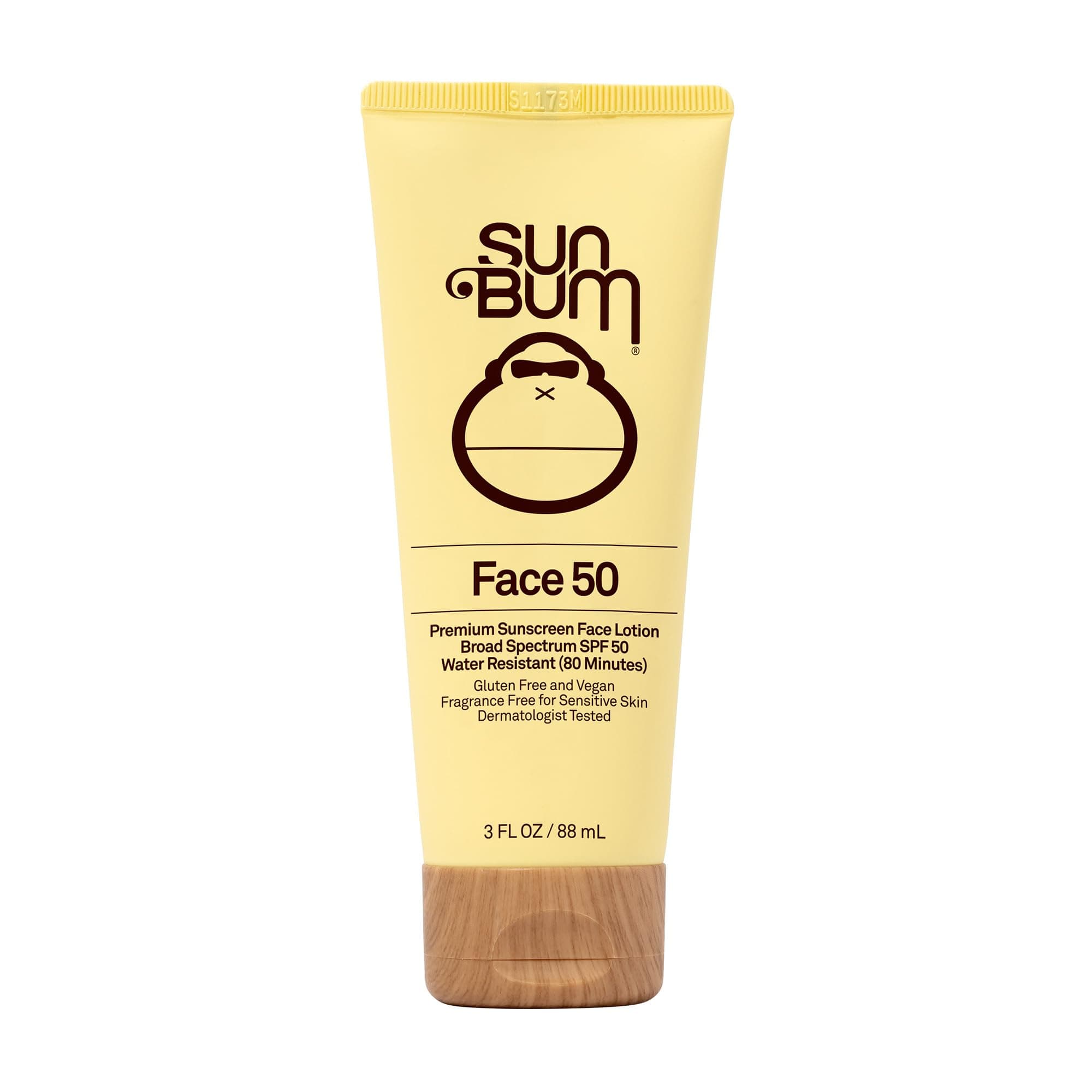 SPF 50 Face Lotion, 3 oz Bottle, 1 Count, Broad Spectrum UVA/UVB Protection, Oil Free, Gluten Free, Vegan