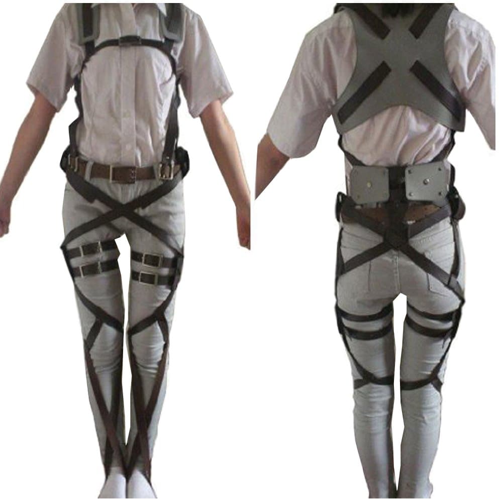 Cottory Attack on Titan Leather Belts Cosplay Harnesses Deluxe Ver