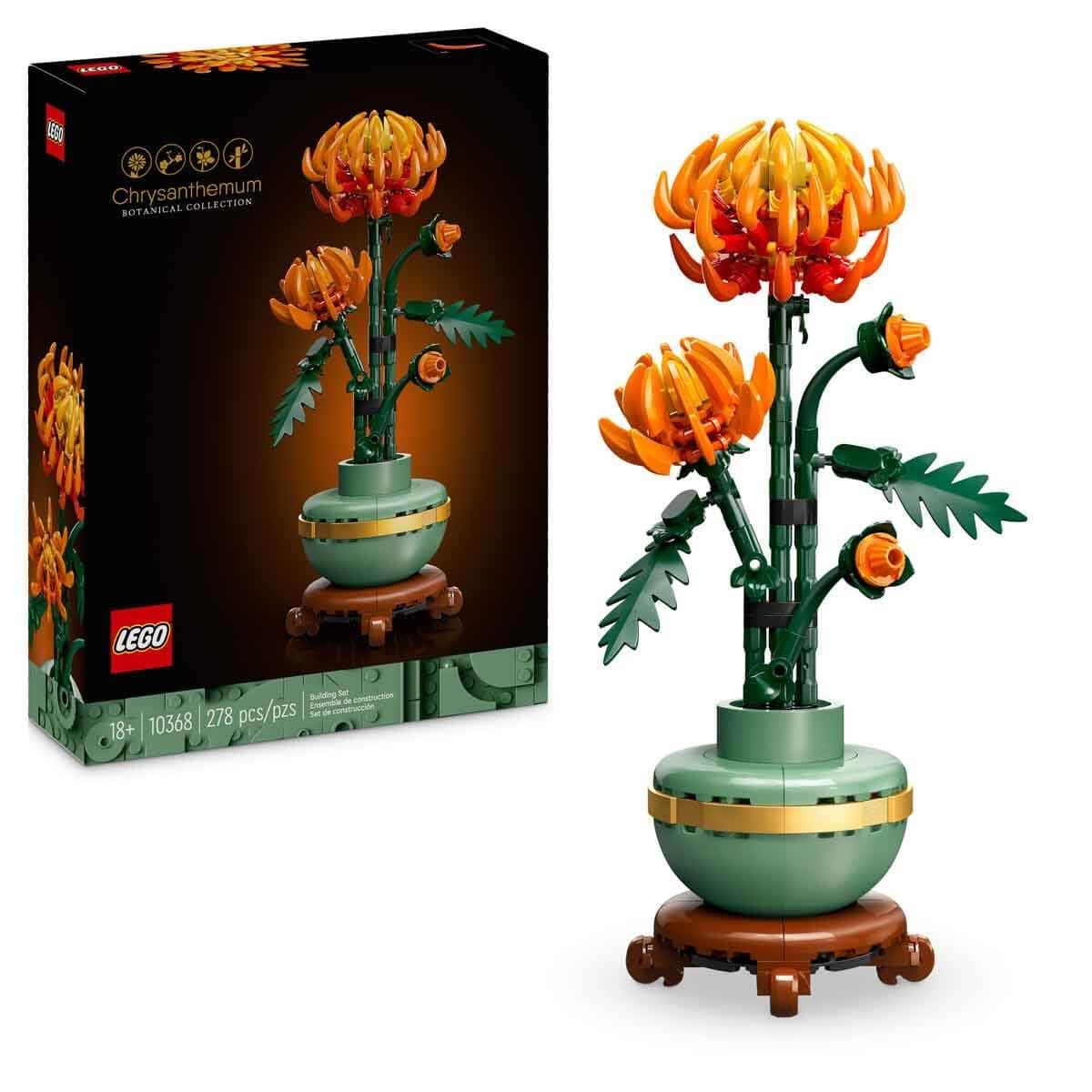 Icons Chrysanthemum Flower Decor Building Set 10368 Building Blocks for 18+ Gift