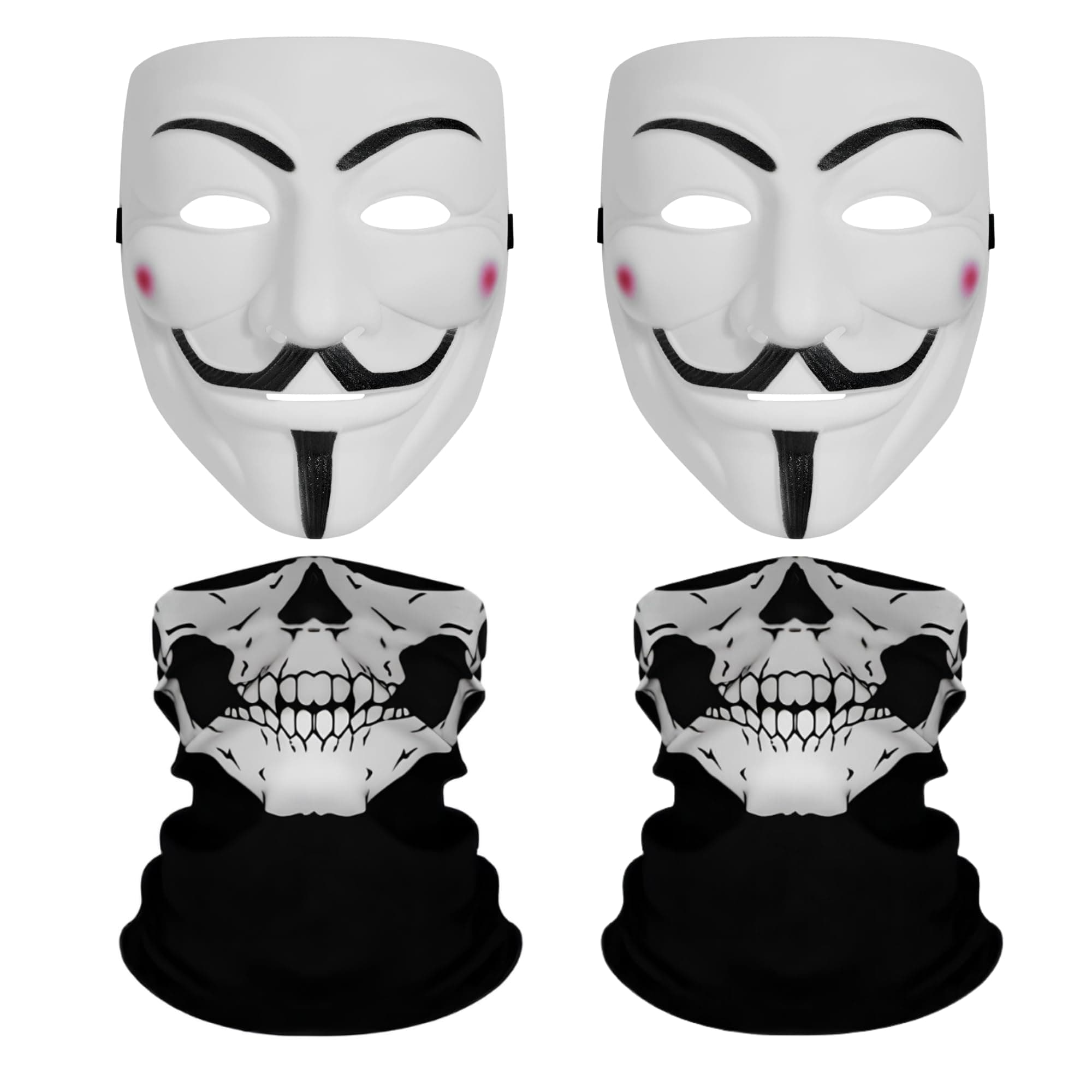 Hacker Style PZ9 Mask Pack of Masks (Anonymous Mask + Skeleton Gaiter)