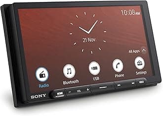 Sony Car Stereo XAV-AX6000 17.6 cm (6.95 inch) Capacitive Touch Screen Digital Media Receiver with HDMI, Wireless Android Auto, Wireless Apple Car Play, PRE Out - 3 x 5V, Output Power - 55W x 4