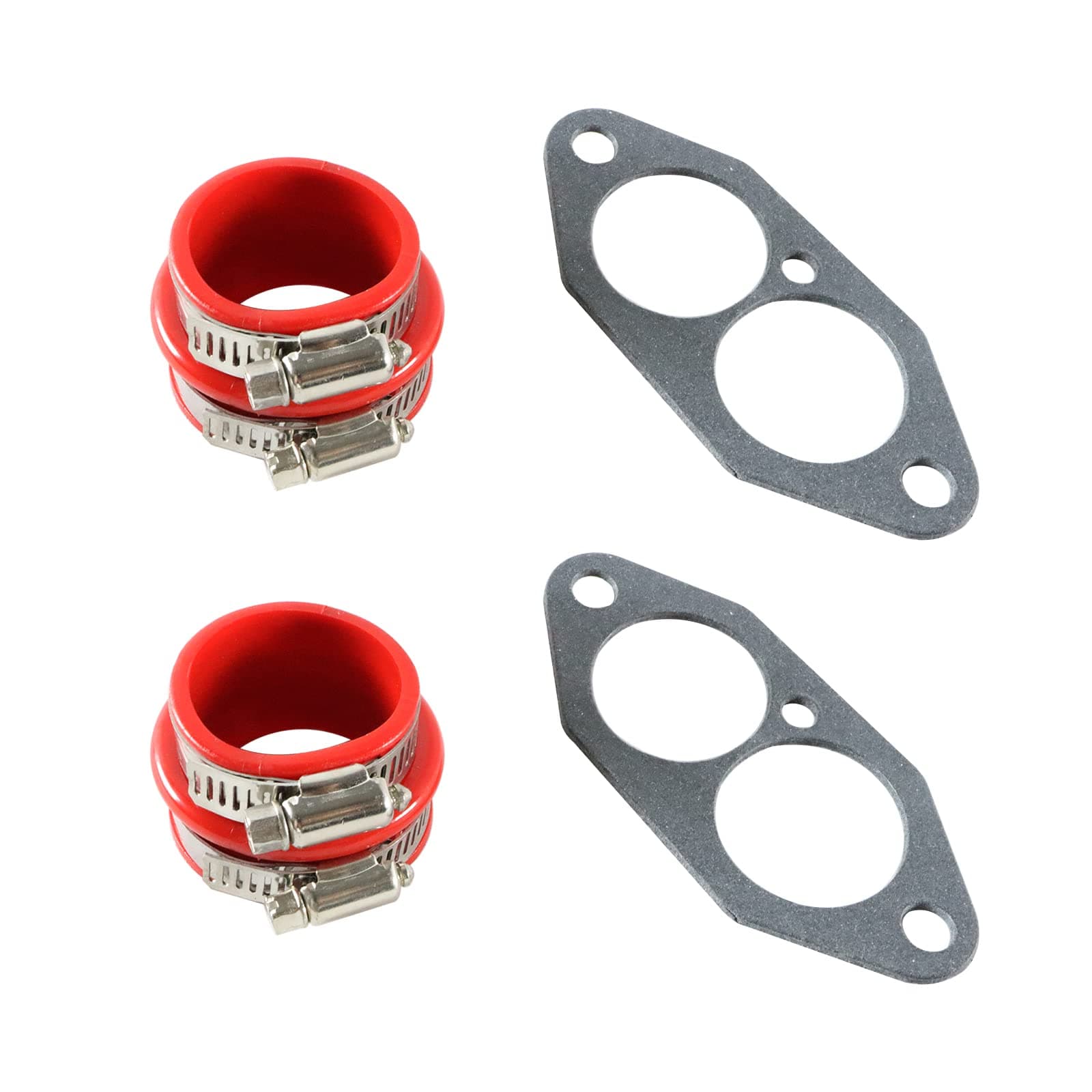 Dual Port Intake Installation Kit, Urethane, Red Boots, Compatible with Dune Buggy