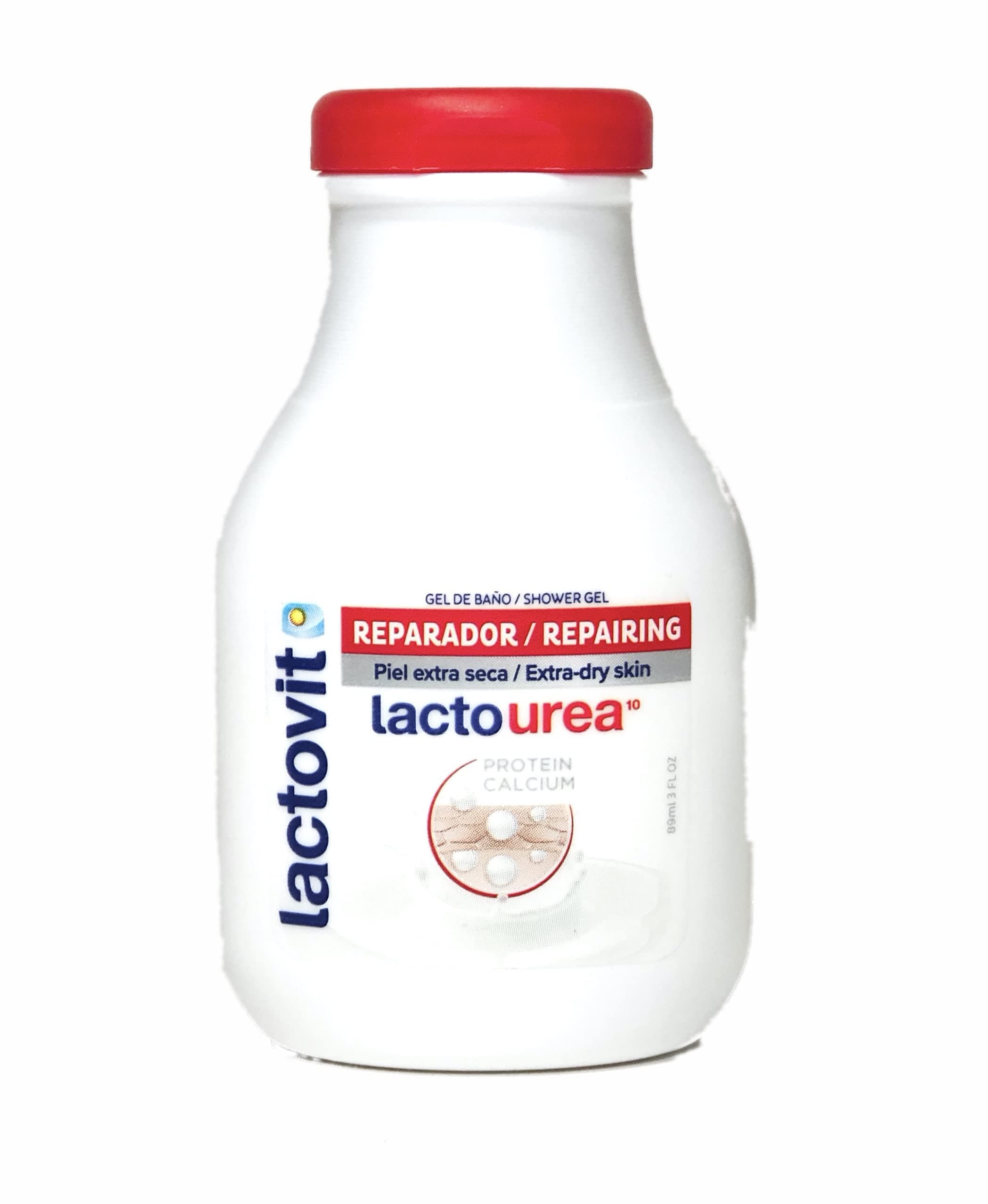 LactovitRepairing Shower Gel with LactoUrea Extra-Dry Skin Travel Size 3Fl Oz