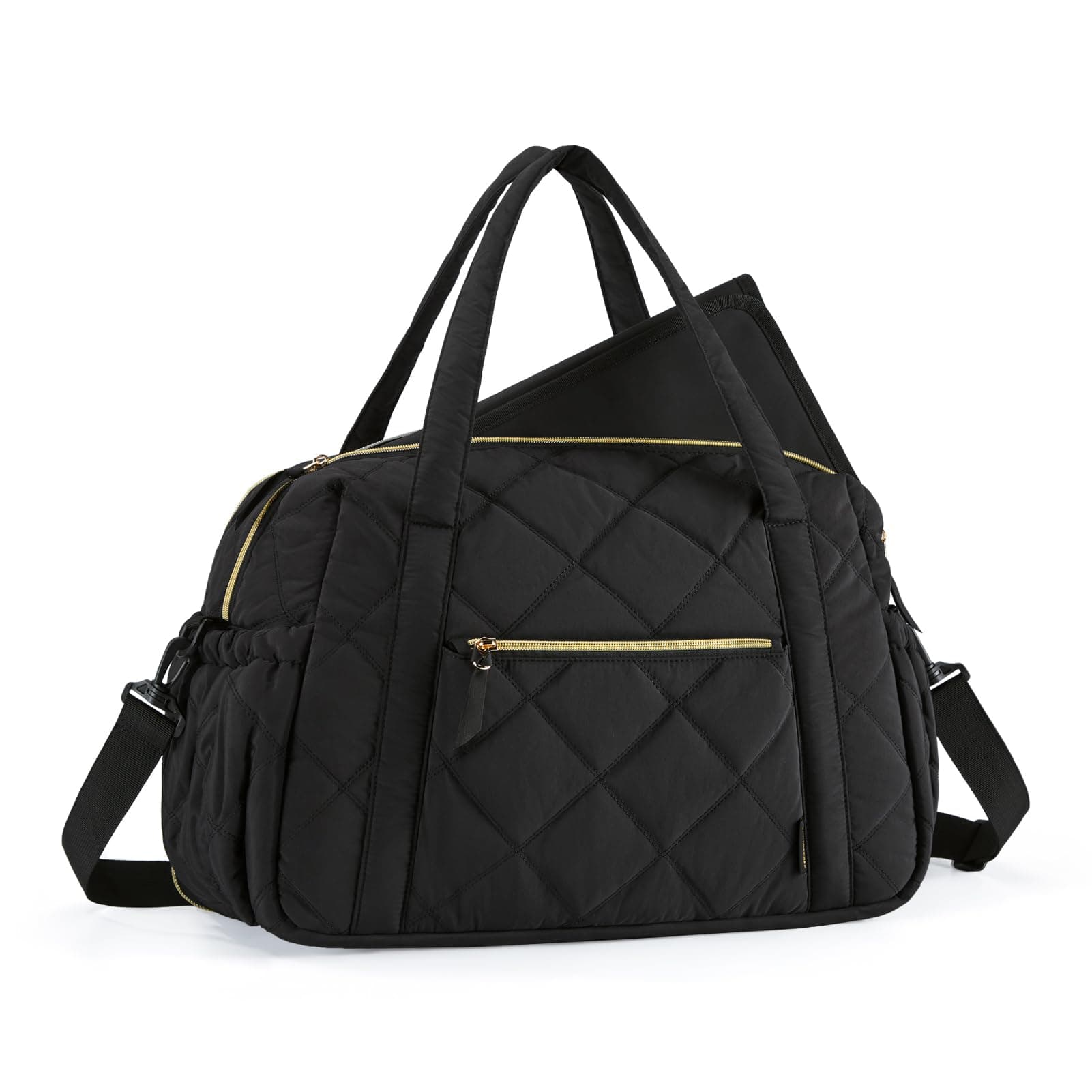 mommore Diaper Bag Tote, Expandable Baby Bag with Changing Pad, Large Mommy Bag for Hospital, Lightweight Tote Bag Travel