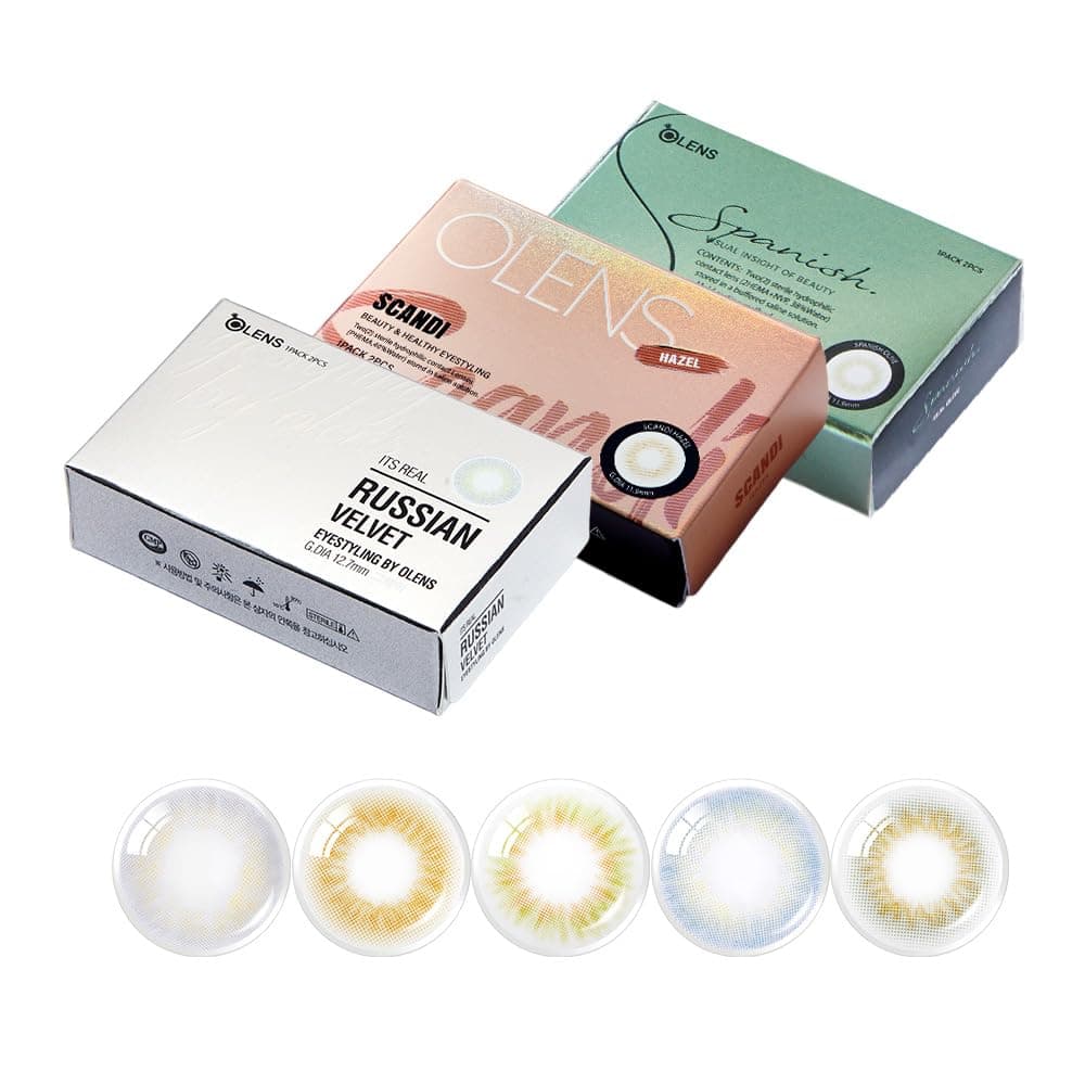 OLENS Monthly Color Contact Lens - 1Month Coloured Contact Lens (Monthly Disposable / 2Pcs), Scandi Grey