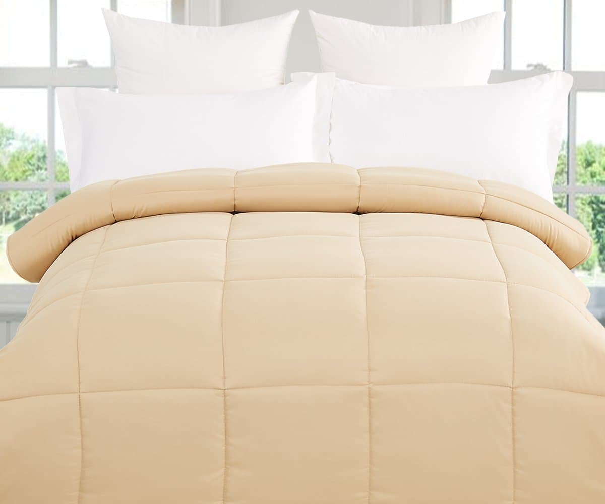 Sausalito Nights Bedding Down Alternative Comforter (Honey Khaki, King) - All Season Comforter - by Natural Comfort
