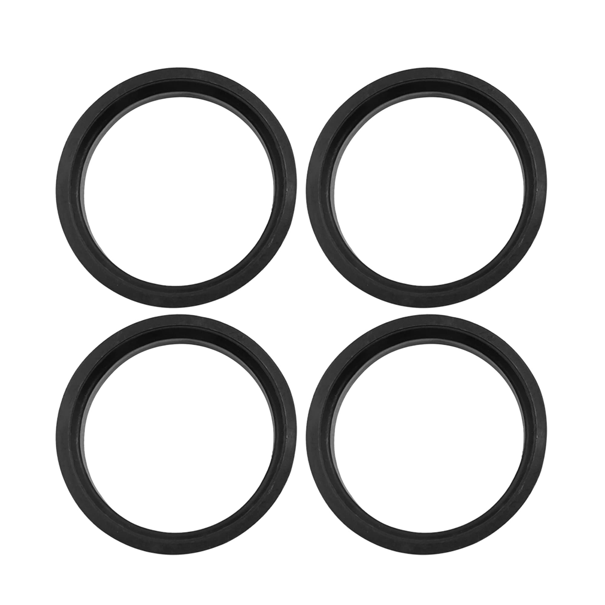 X AUTOHAUX Car Hub Centric Rings Wheel Bore Center 57.1mm ID to 66.6mm OD - 4pcs Black Plastic