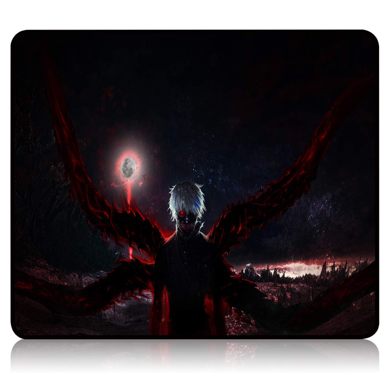 Tokyo Ghoul Mouse Pad Anime Gaming Mouse Pad Stitched Edges Waterproof Mousepad Pixel-Perfect Mouse Mat 9.8X11.8X0.12 Inch