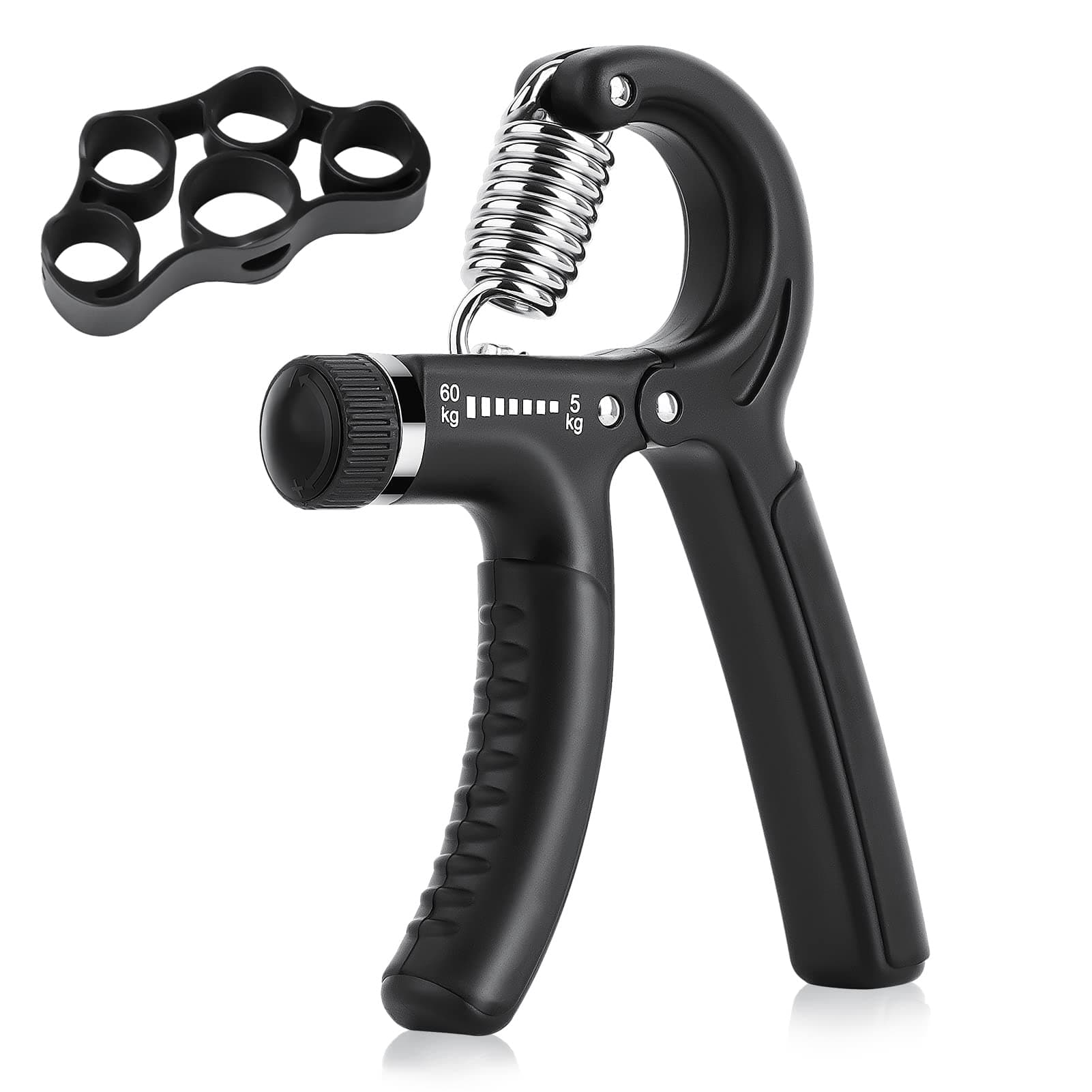 Hand Grip Strengthener Forearm Workout Kit, 5-60kg Adjustable Hand Gripper, Finger Exerciser for Athletes and Musicians for Strong Finger,Forearm,Hand Keep Fitness(2 Pack)