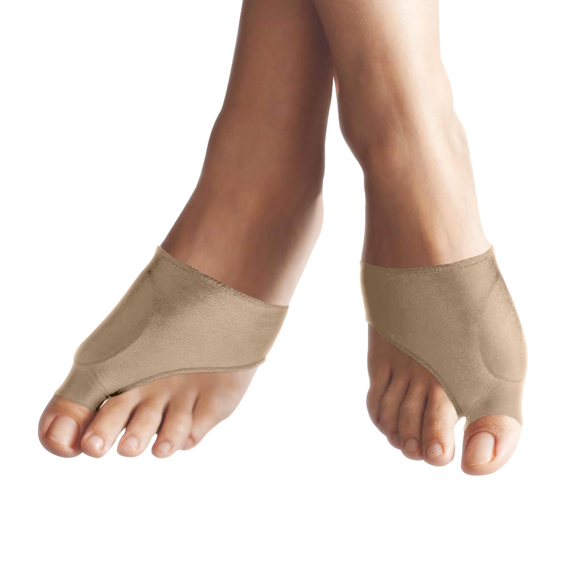 Copper Compression Bunion Corrector Relief Sleeve, Copper Infused Orthopedic Brace Big Toe Alignment, Plantar Fasciitis, Hallux Valgus Relief - Toe Straightener & Spacer for Women & Men Pair Nude S/M