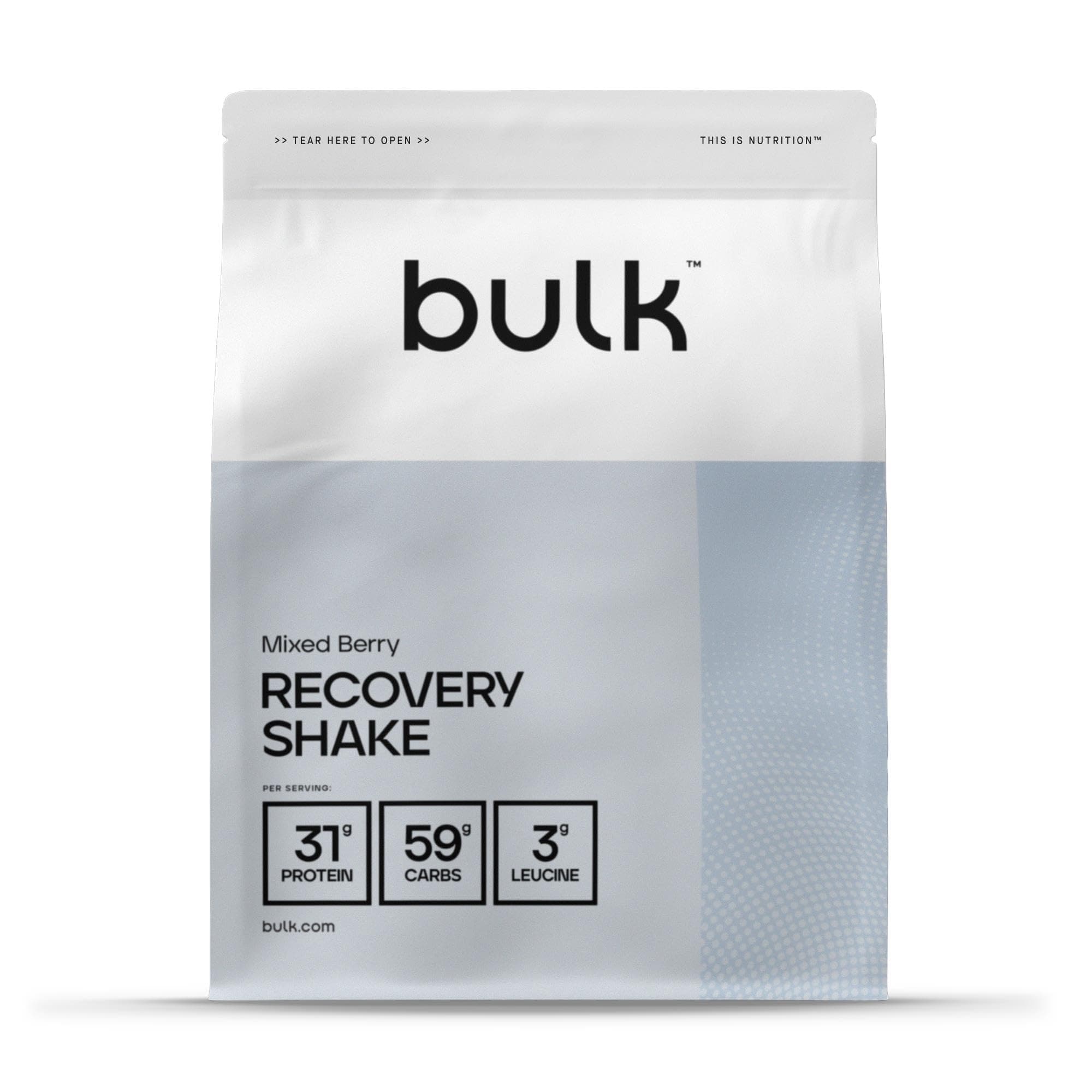 Bulk Recovery Shake, Waxy Maize and Whey Protein Shake, Mixed Berry, 2.5 kg