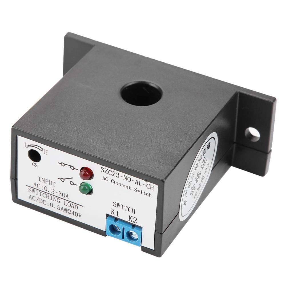 Current Sensing Switch, Normally Open Current Sensing Switch Adjustable AC 0.2-30A SZC23-NO-AL-