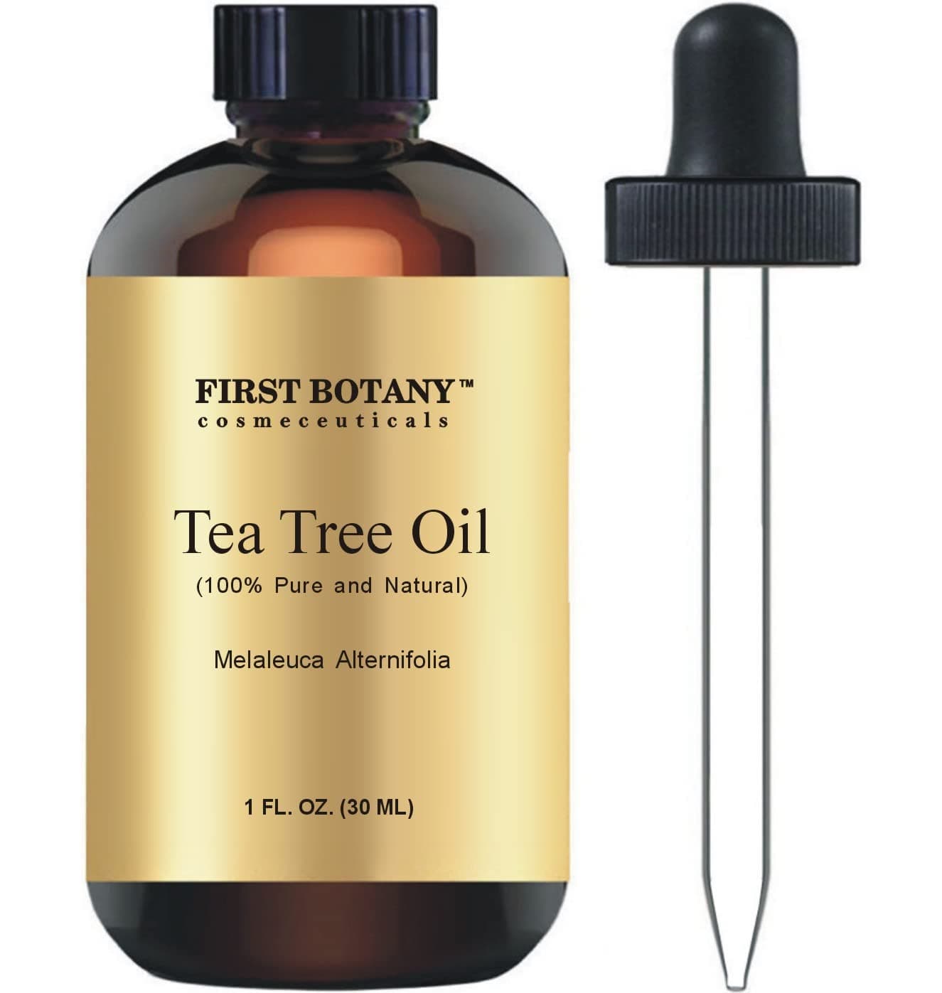 First Botany 100% Pure Australian Tea Tree Essential Oil with 45% Terpinen-4-ol, 30ml A Known Solution to Help in Fighting Acne, Toenail Fungus, Dandruff, Yeast Infections, Cold Sores..