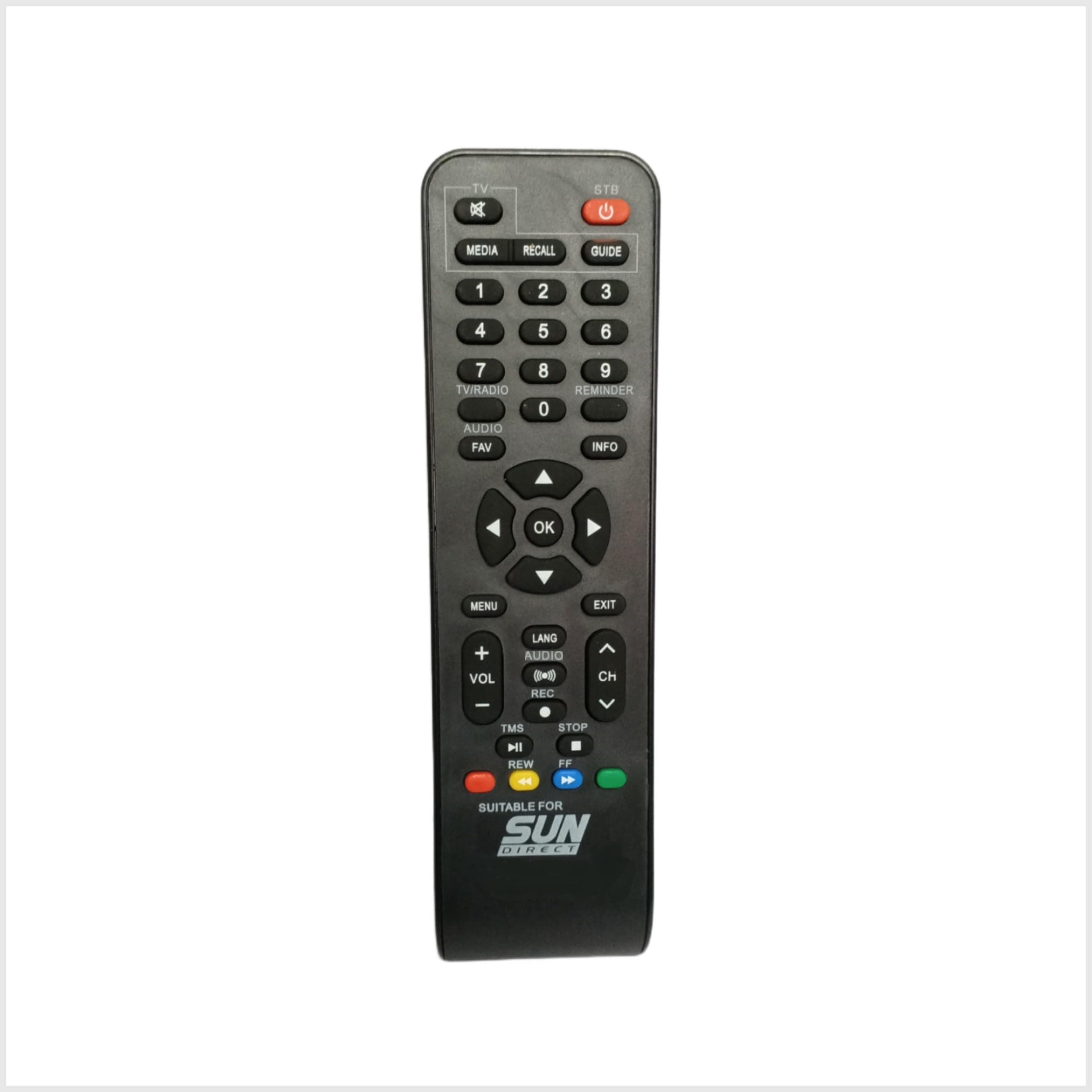 Sun Directt Remote - Son Direct Set Top Box Remote Control - DTH Remote Suitable for Sunn Direct D2H TV - Sun SD Direct Remote Controller - Sun-DTH SD Remote