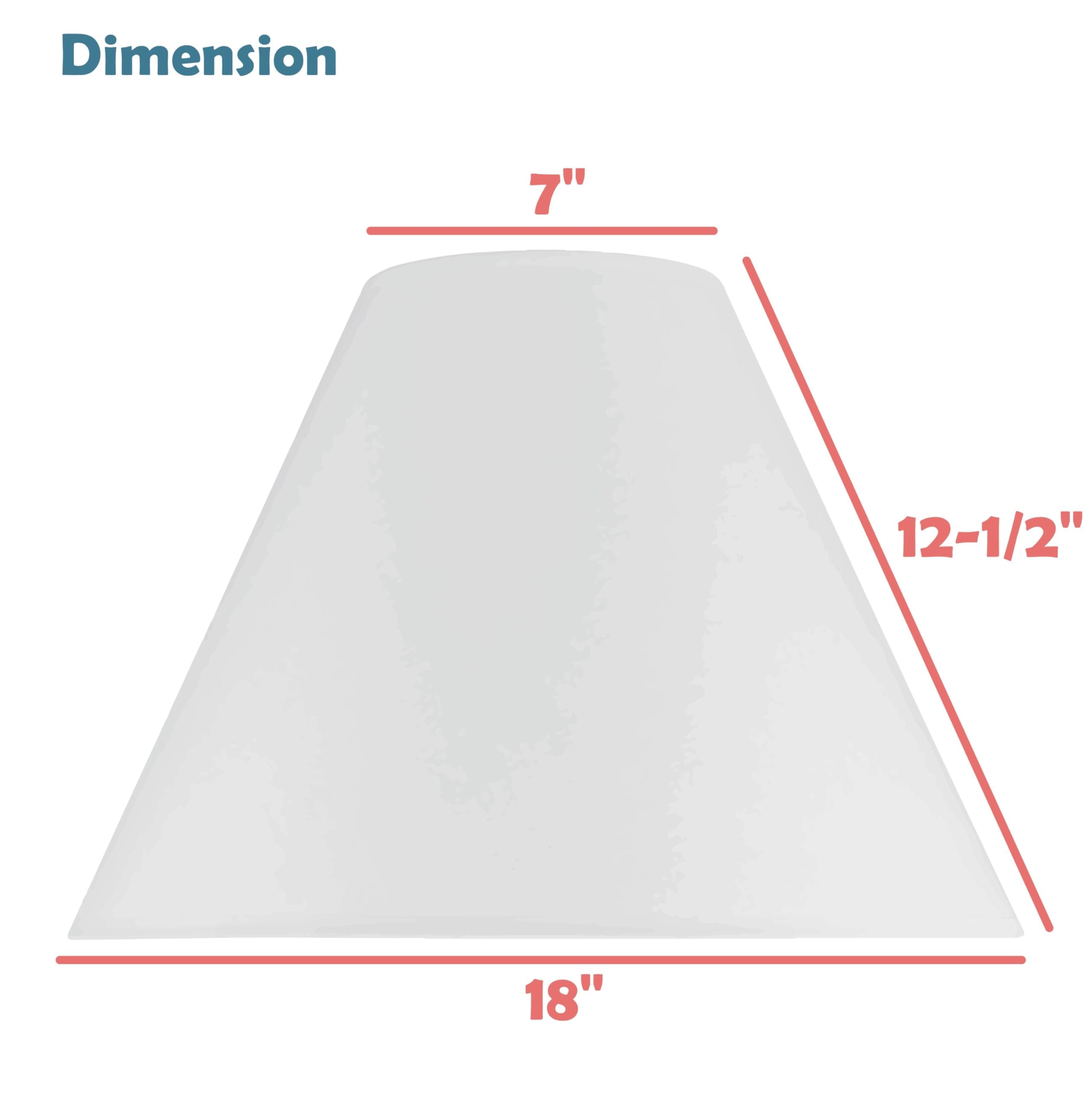 Aspen Creative 32773 Transitional Hardback Empire Shaped Construction Off White, 18" Wide (7" x 18" x 12 1/2") Spider Lamp Shade