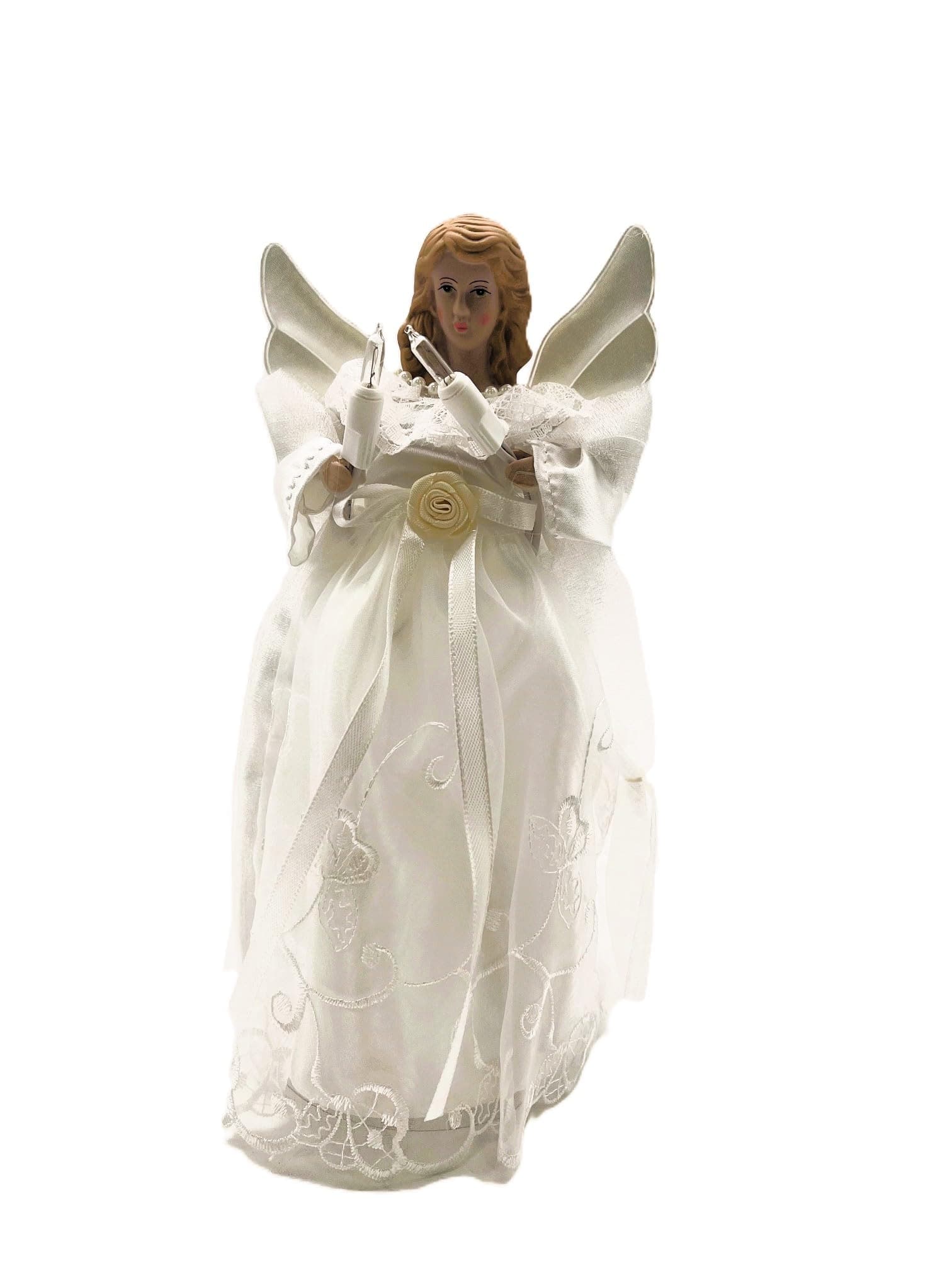 KSA 10" Lighted Seasons of Elegnace Angel Christmas Tree Topper - Clear Lights