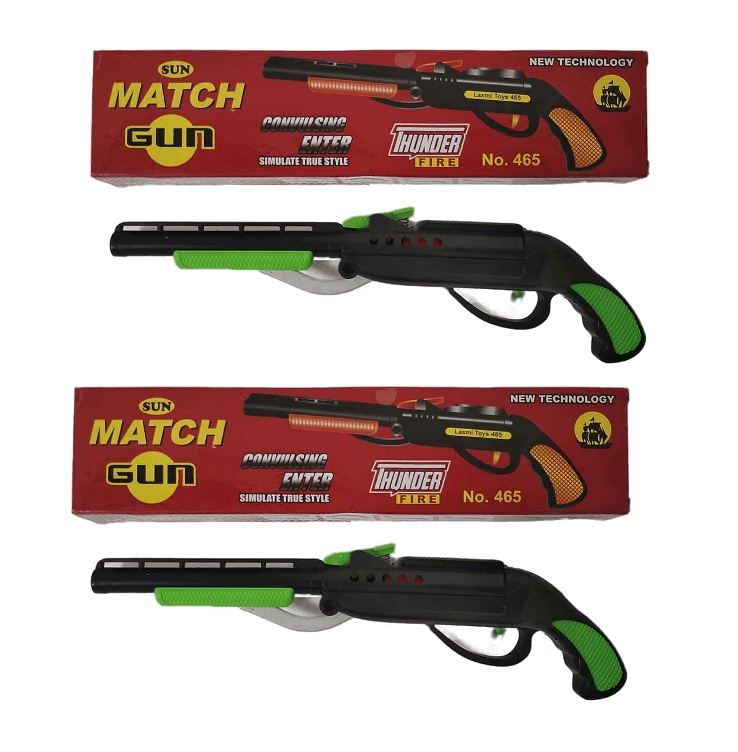 Pub-G Diwali Matchis Gun Toy For Kids, Match Gun For Kids Girls & Boys. Pack Of 2, Multicolor