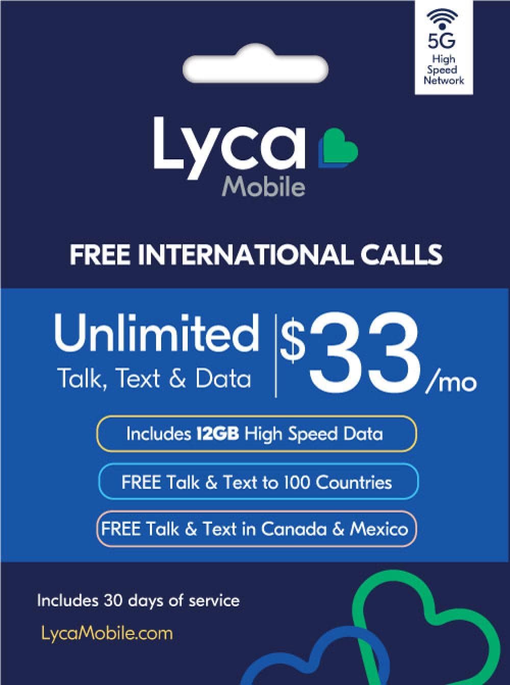 Lyca Mobile Prepaid 5G/4G SIM Card | $33 Plan | Unlimited Talk, Text & Data |...