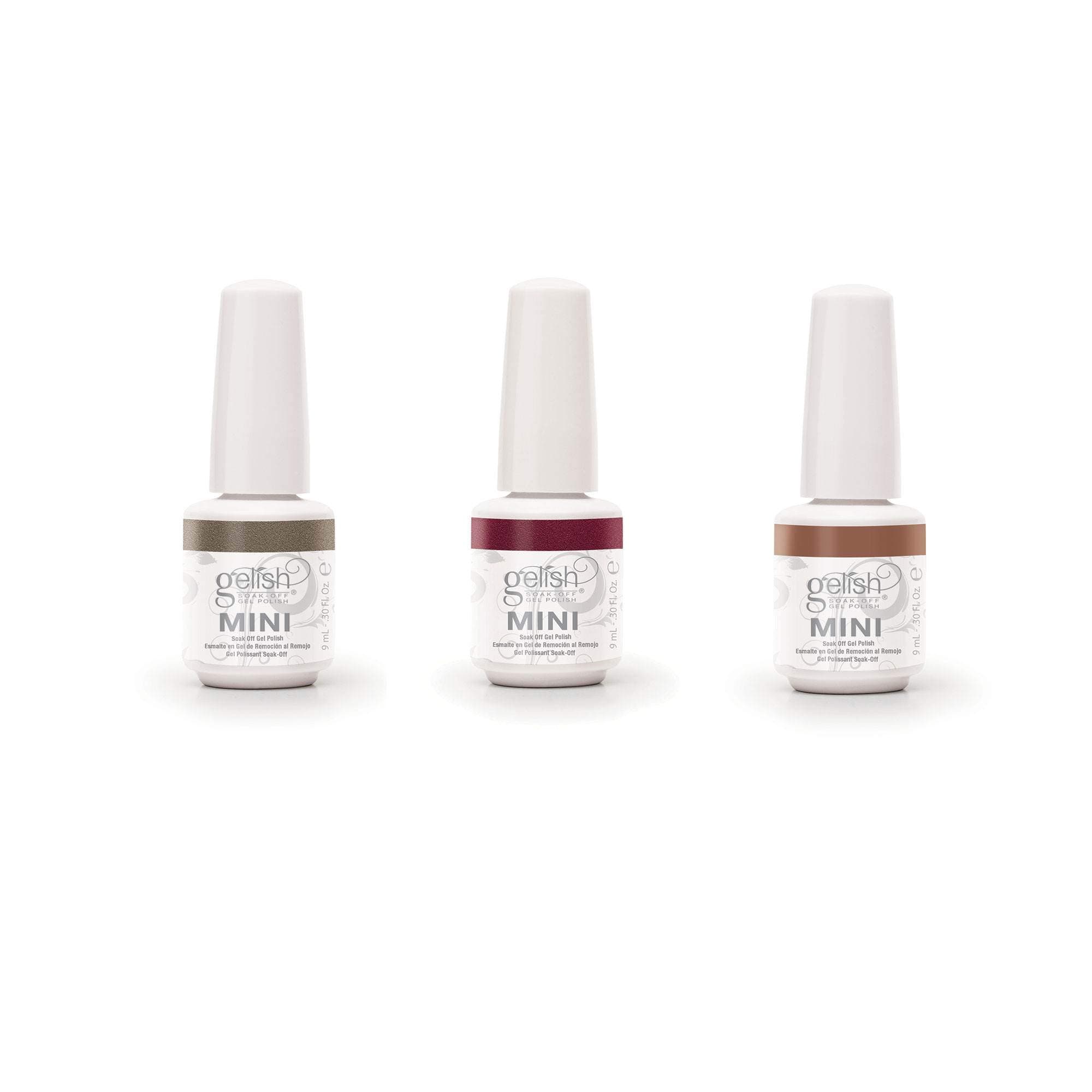 Gelish Mini Soak Off Gel Nail Polish Safari Neutral Color 3 Pack Set