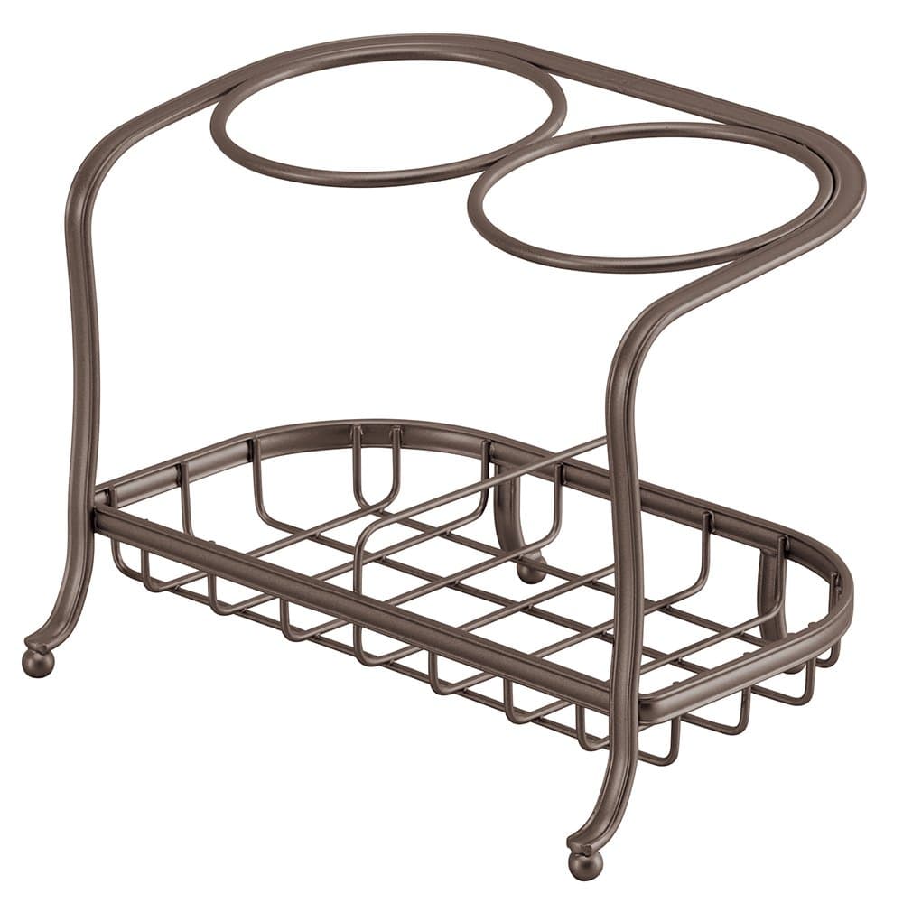 iDesign York Lyra Free-Standing Hair Styling Tool Holder - 8.77" x 6.18" x 6.81", Bronze,65341