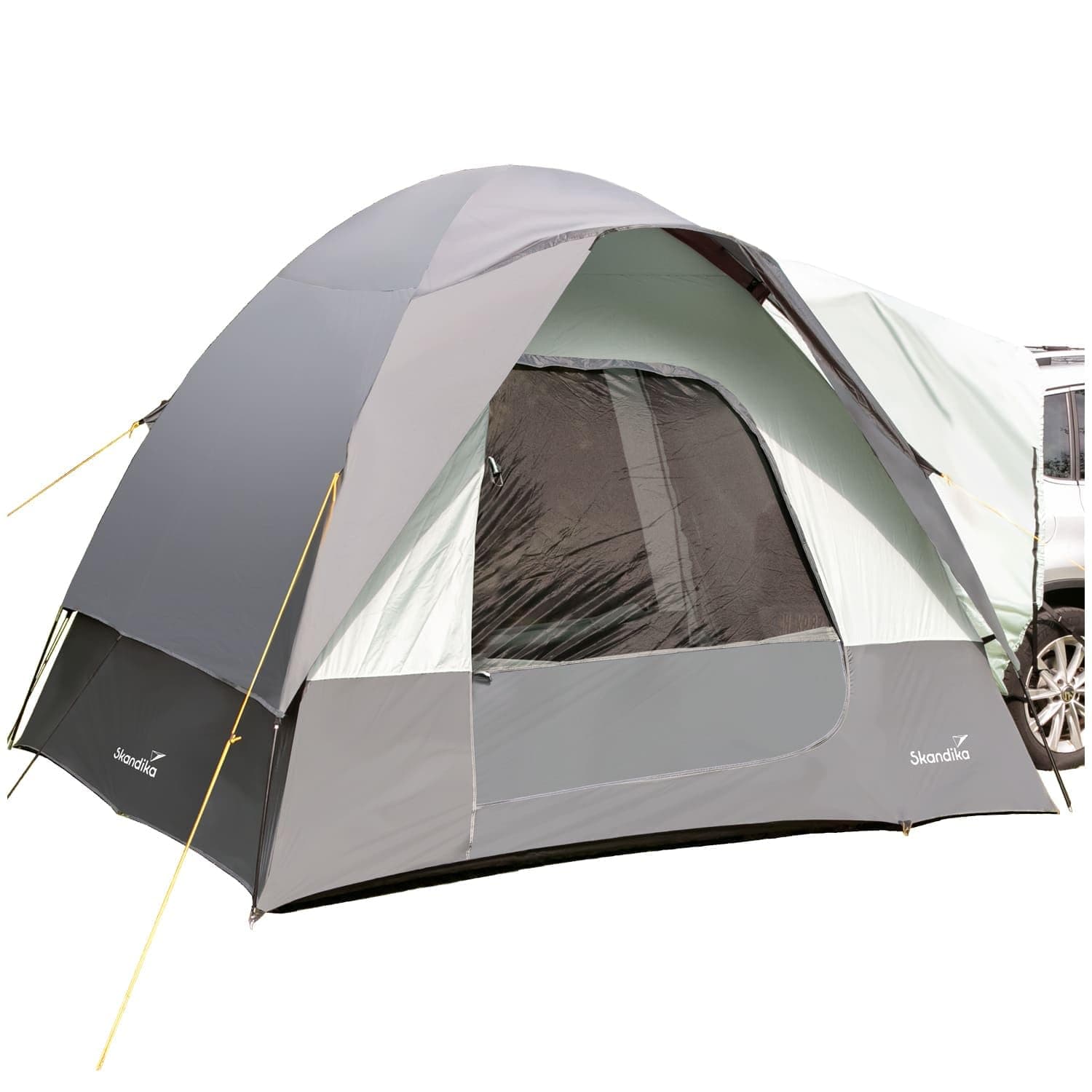 Skandika Pitea SUV/van car tent | 4 man dome tent, driveaway awning, camping shelter, freestanding tent, waterproof, sewn-in groundsheet, family tents for SUV or Van/Bus, vehicles, 3 x 3 m