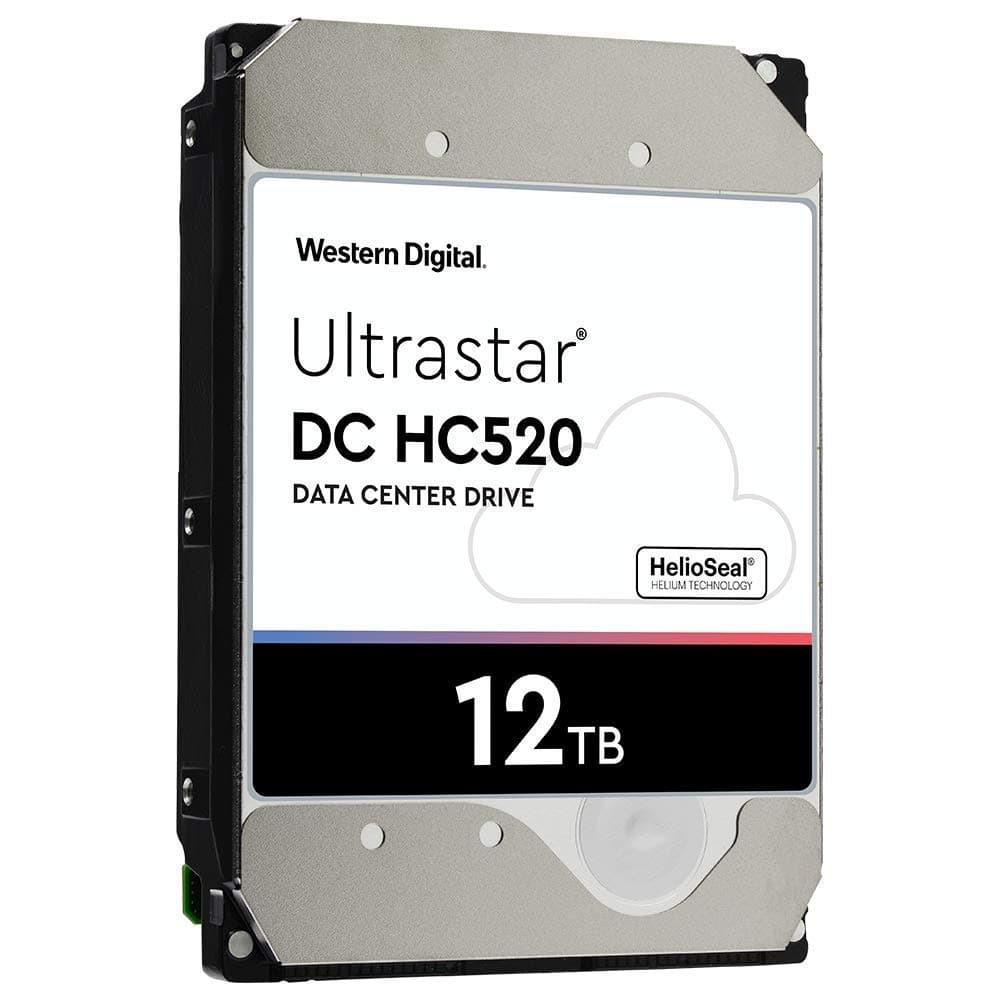 HGST - WD Ultrastar DC HC520 HDD | HUH721212ALE600 | 12TB 7.2K SATA 6Gb/s 256MB Cache 3.5" Internal Hard Drive with Helium Data Center (Refurbished)